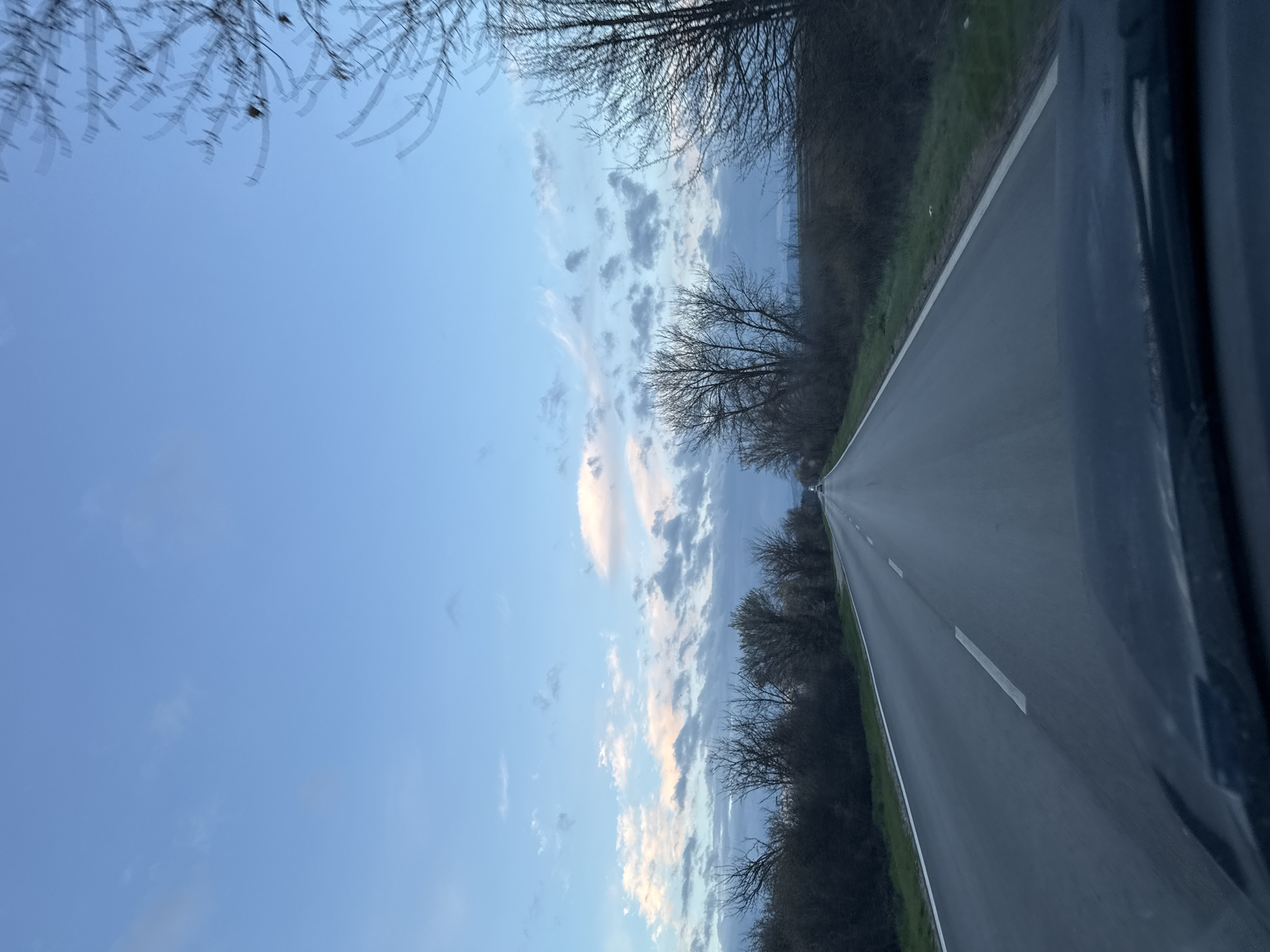 Rural road documented in Bulgarian countryside