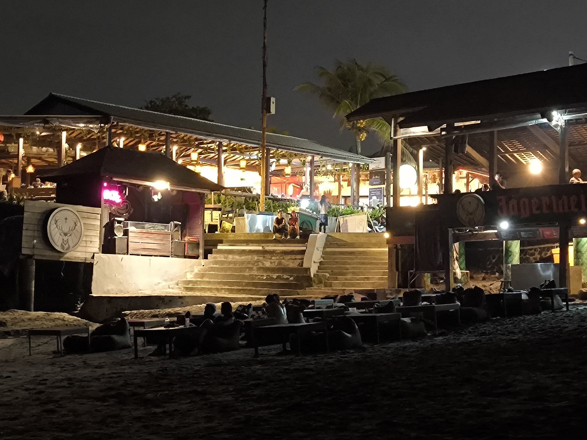 Nighttime beach life documented in Canggu, Indonesia April 7