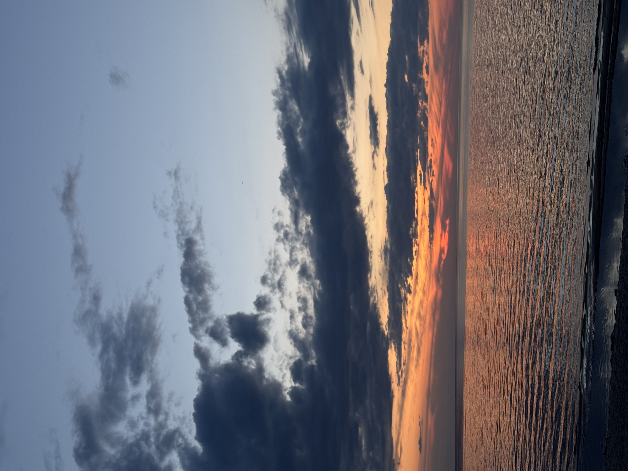 Evening seascape captured at dusk in Carnikava, Latvia