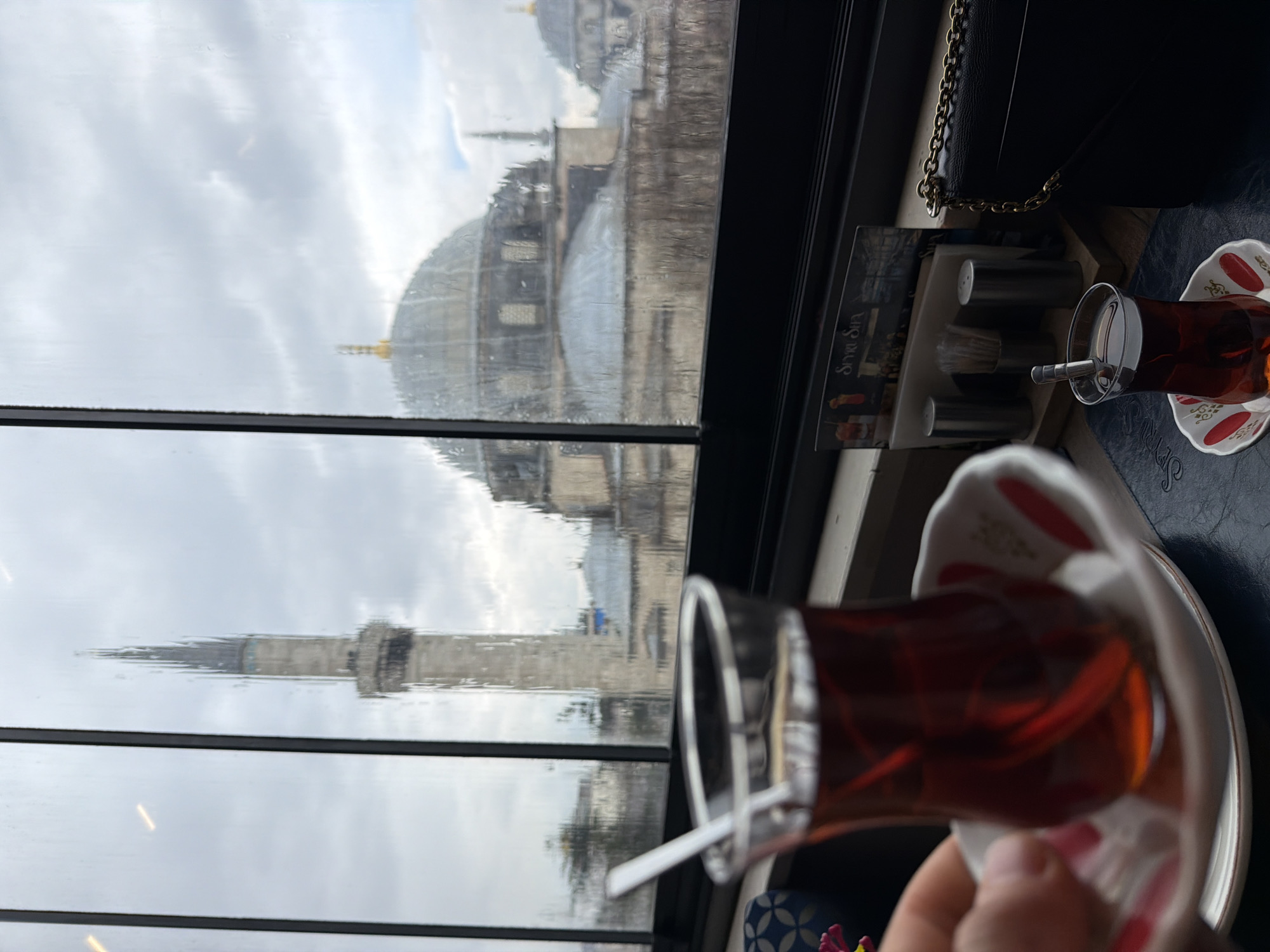 Morning cafe visit with Hagia Sophia views in Istanbul