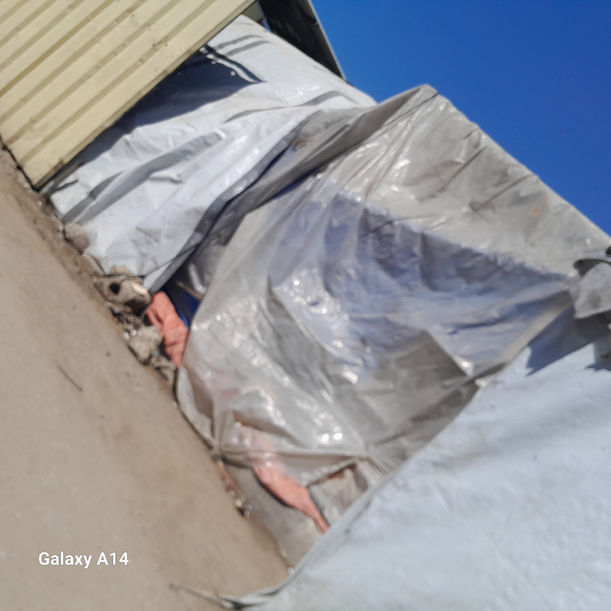 Temporary shelters and storage observed in Al-Mawasi
