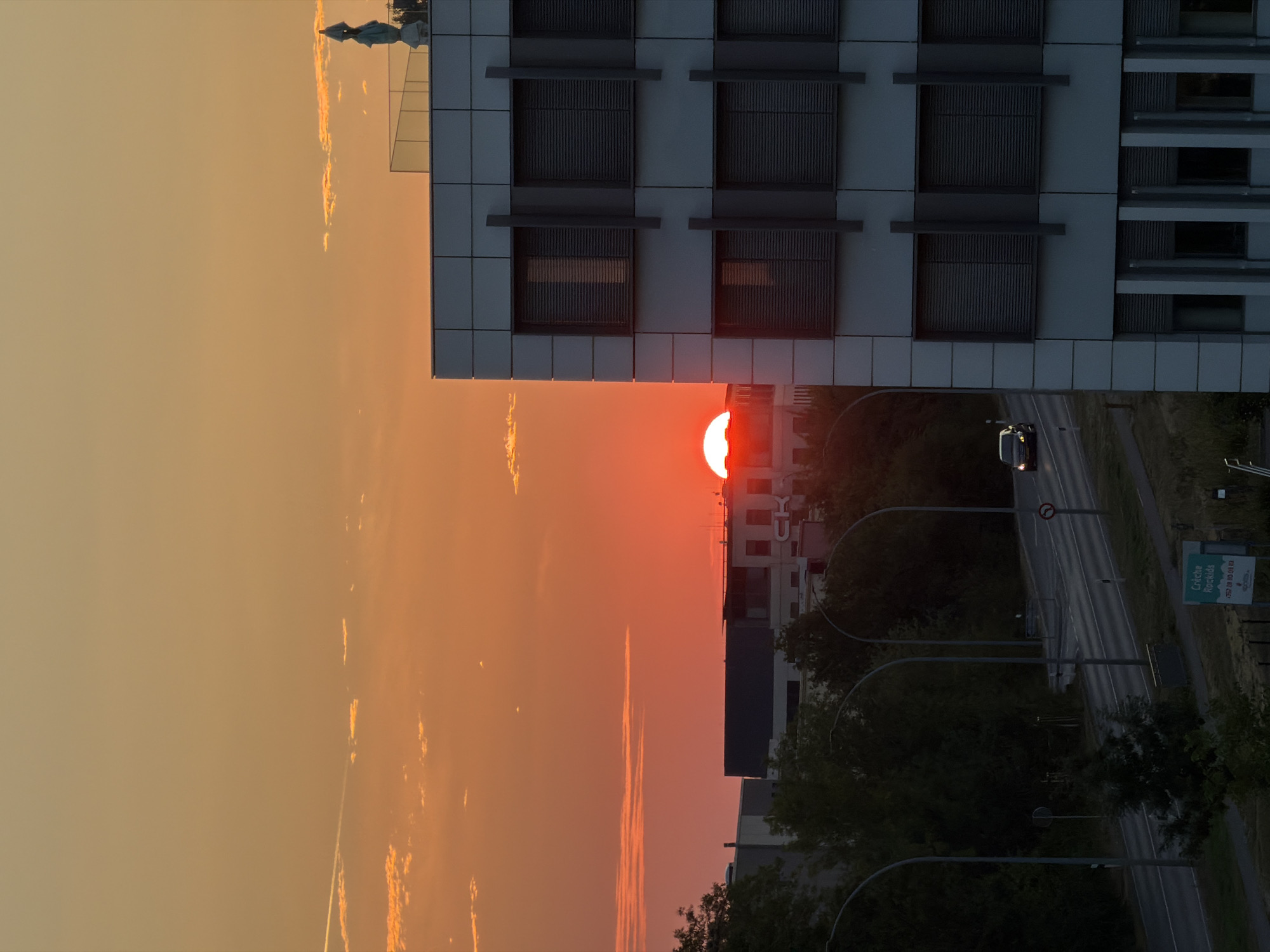Sunset, a passing plane, and a workshop build in Leudelange