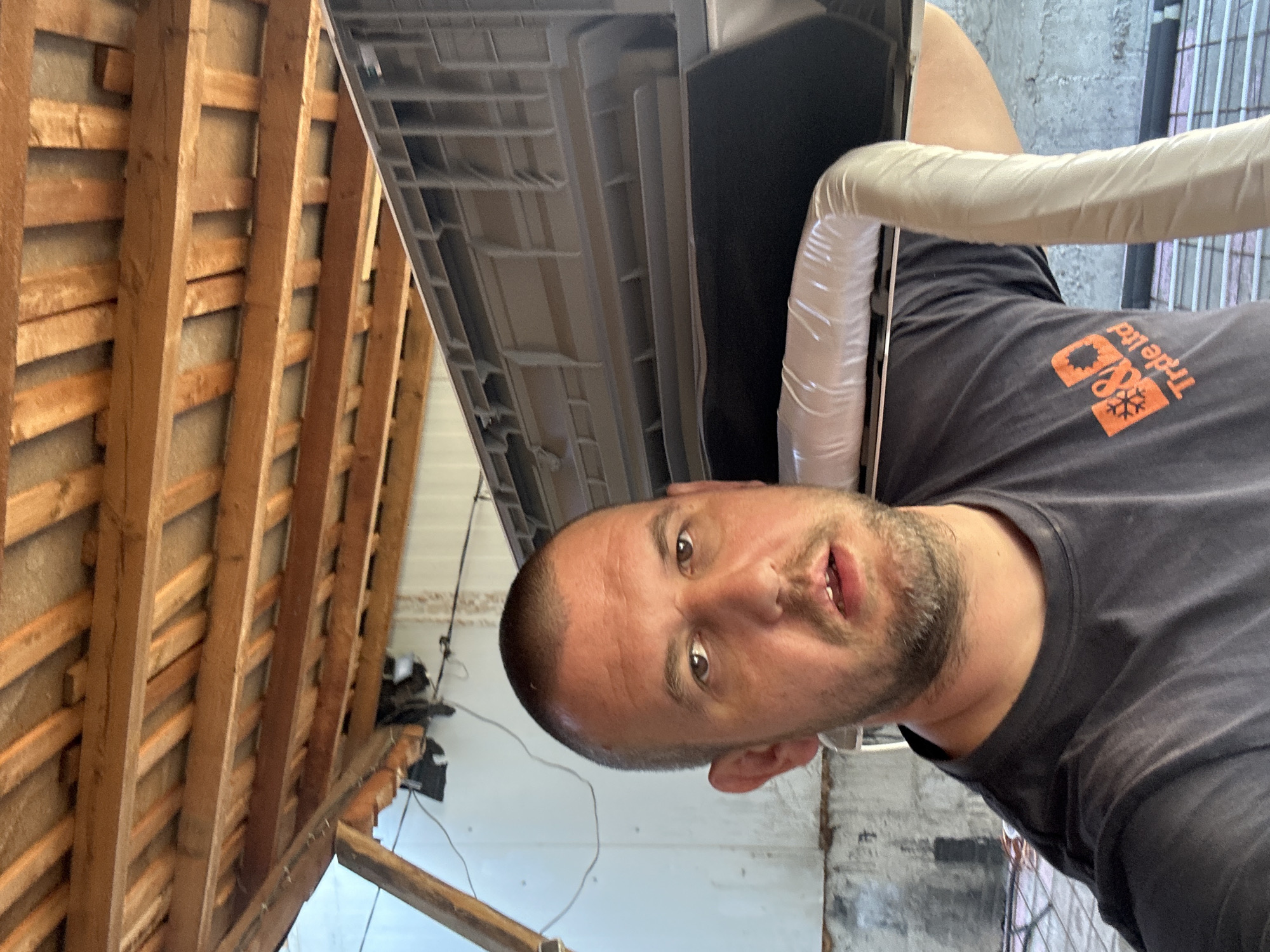 Man in Trade company shirt spotted in Bulgarian village