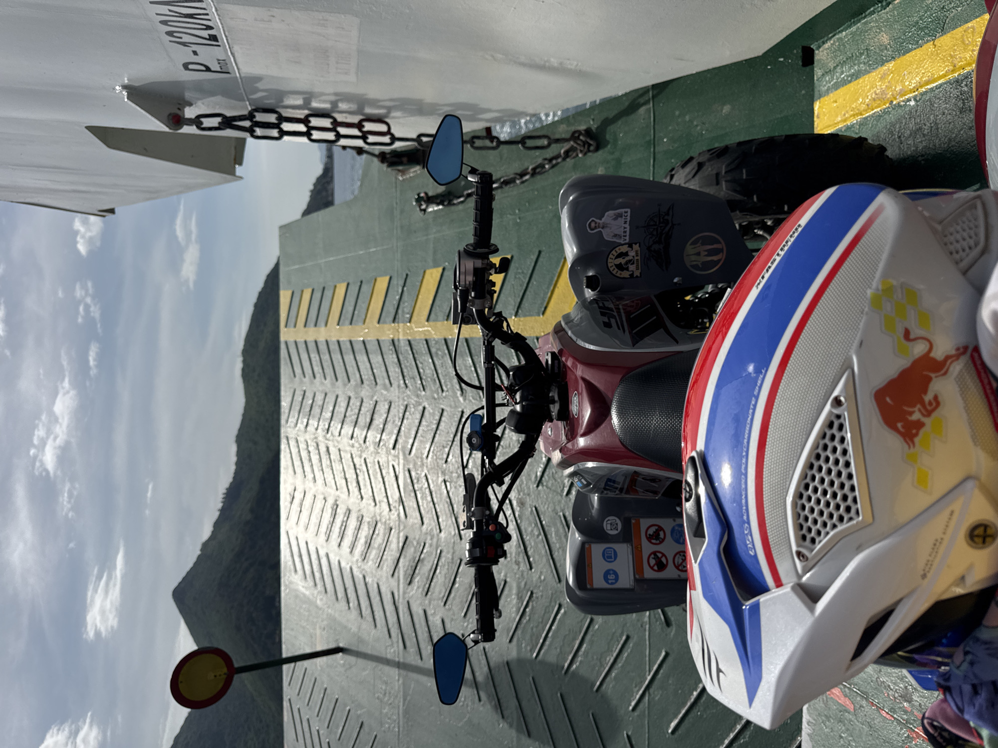 ATV and Red Bull helmet spotted on ferry deck