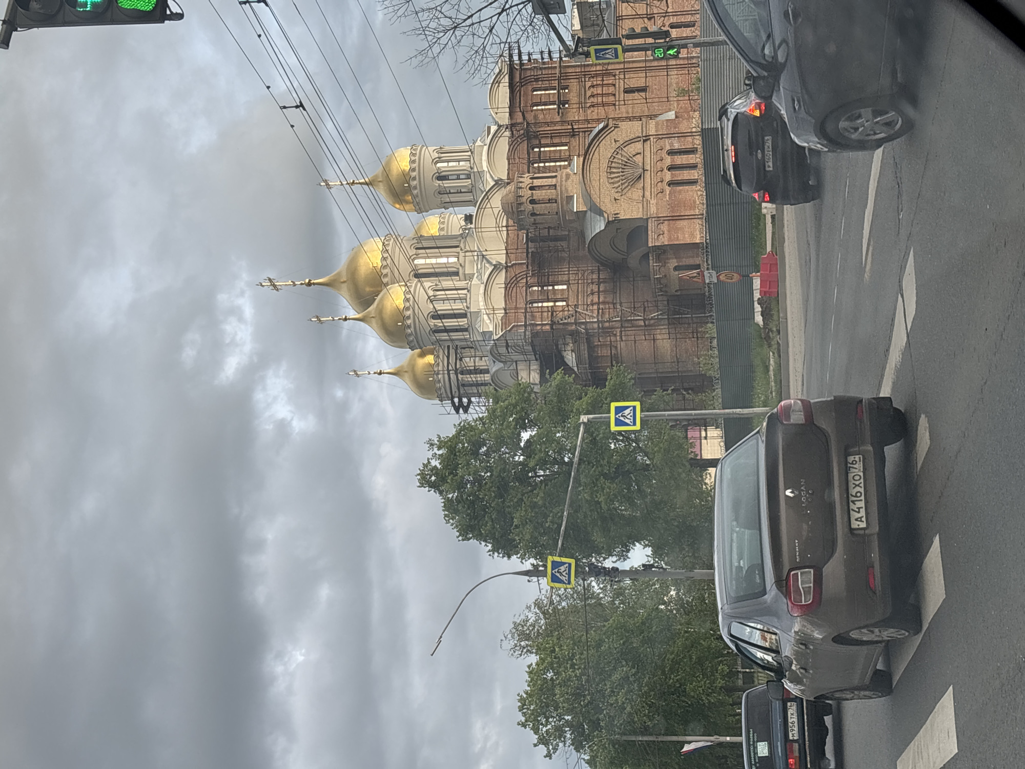 Couple enjoys fast food during afternoon drive through rural Russia