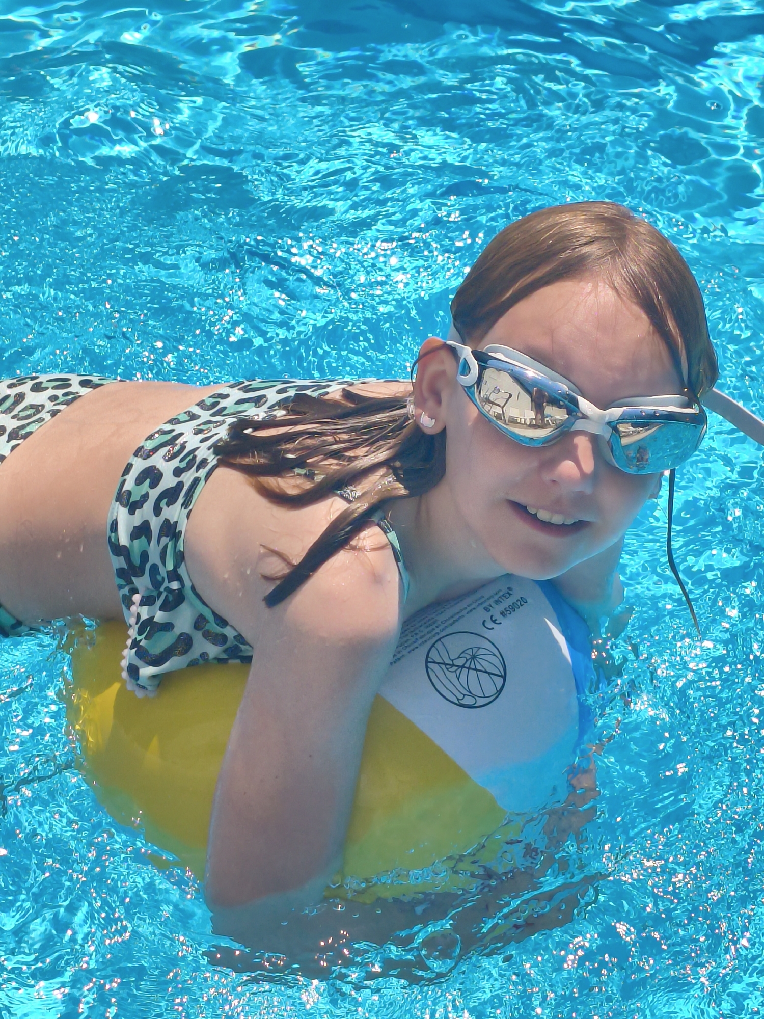 Summer pool fun with inflatables in Gelendzhik, Russia