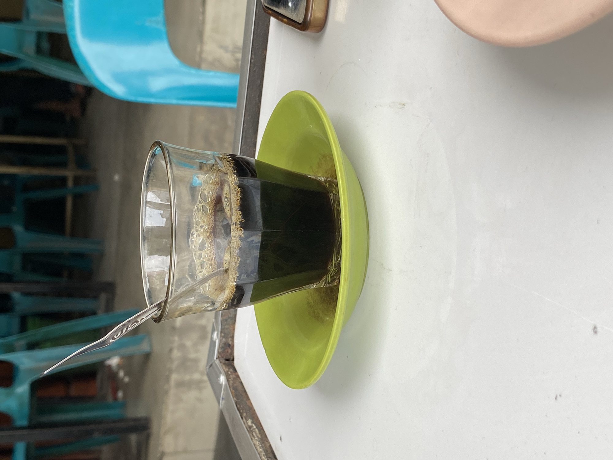 Morning coffee and prayers at a Lhokseumawe warung