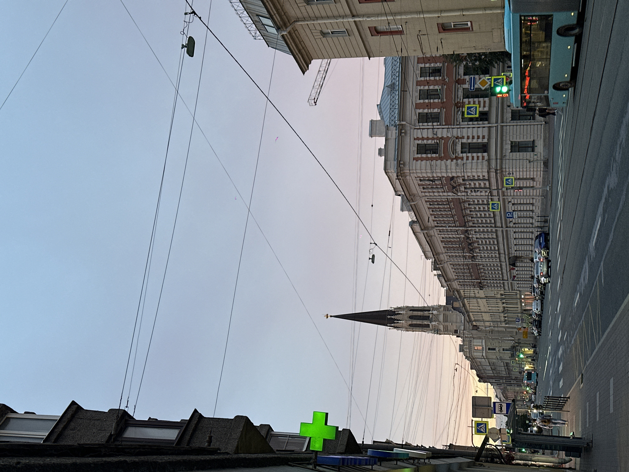 Saint Petersburg streets and architecture at dusk