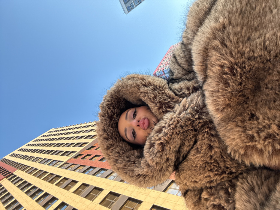 Woman in winter coat observed in Moscow