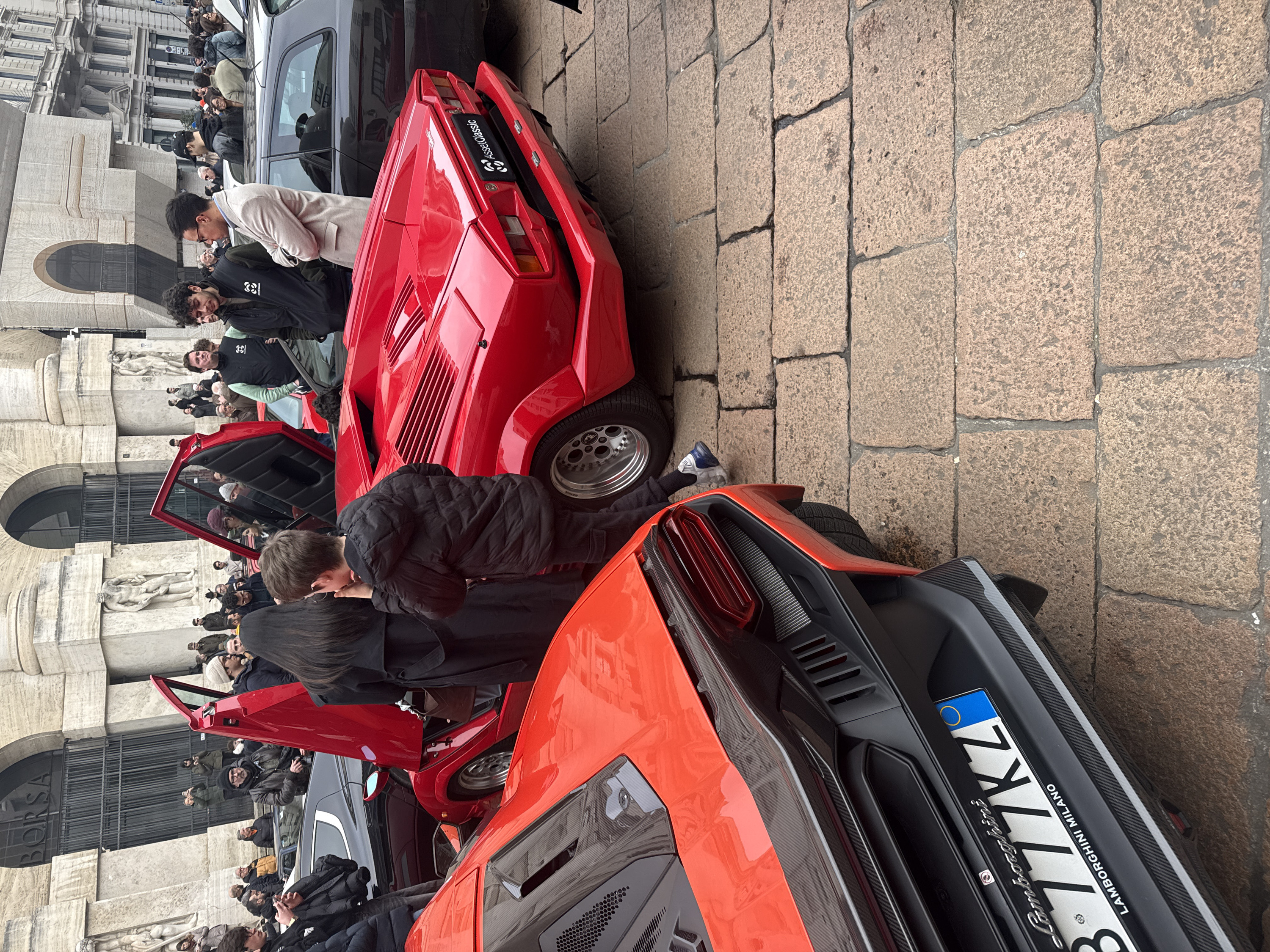 Witness documents Milan landmarks and luxury car during morning walkabout