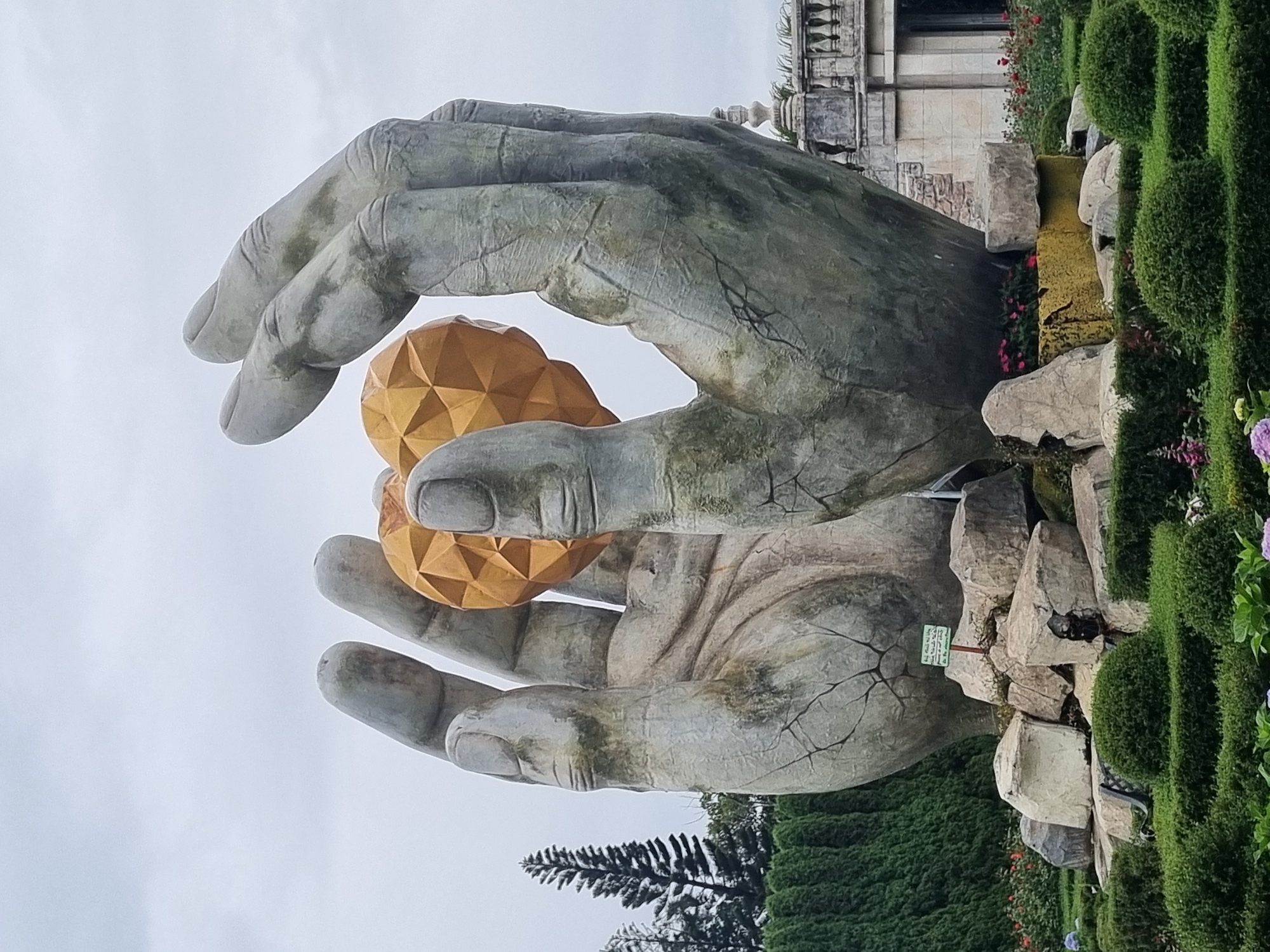 Exploring Bà Nà Hills' gardens, statues, and misty hilltop views