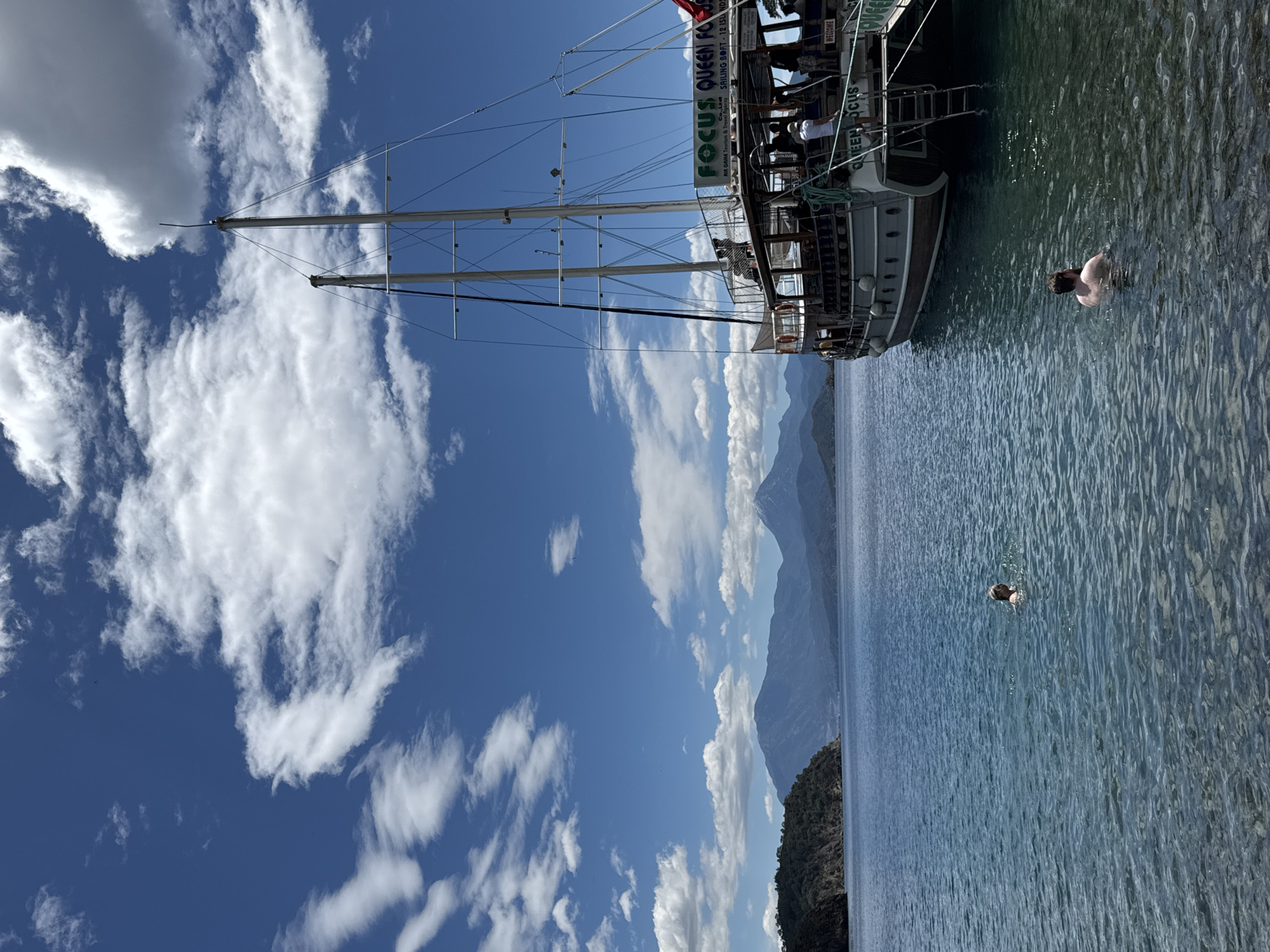 Swimmer spotted near docked boat in Fethiye waters