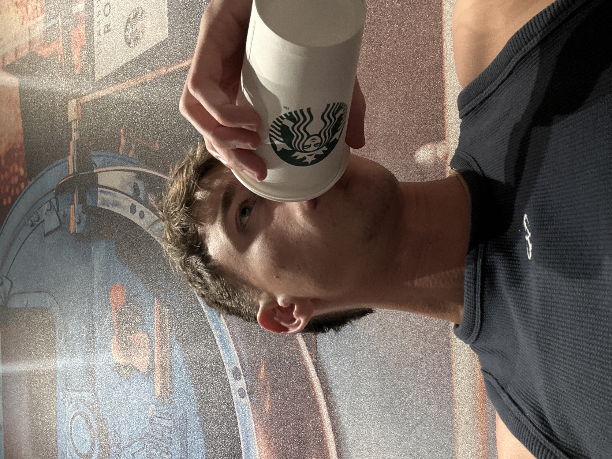 Late night Starbucks visit documented in Liangjiang, China