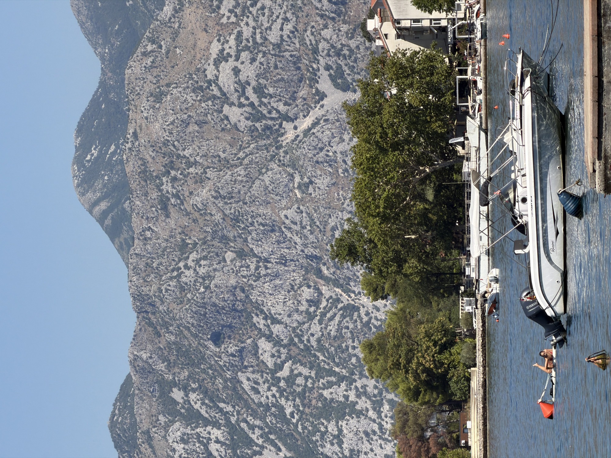Calm morning on the Bay of Kotor, Dobrota