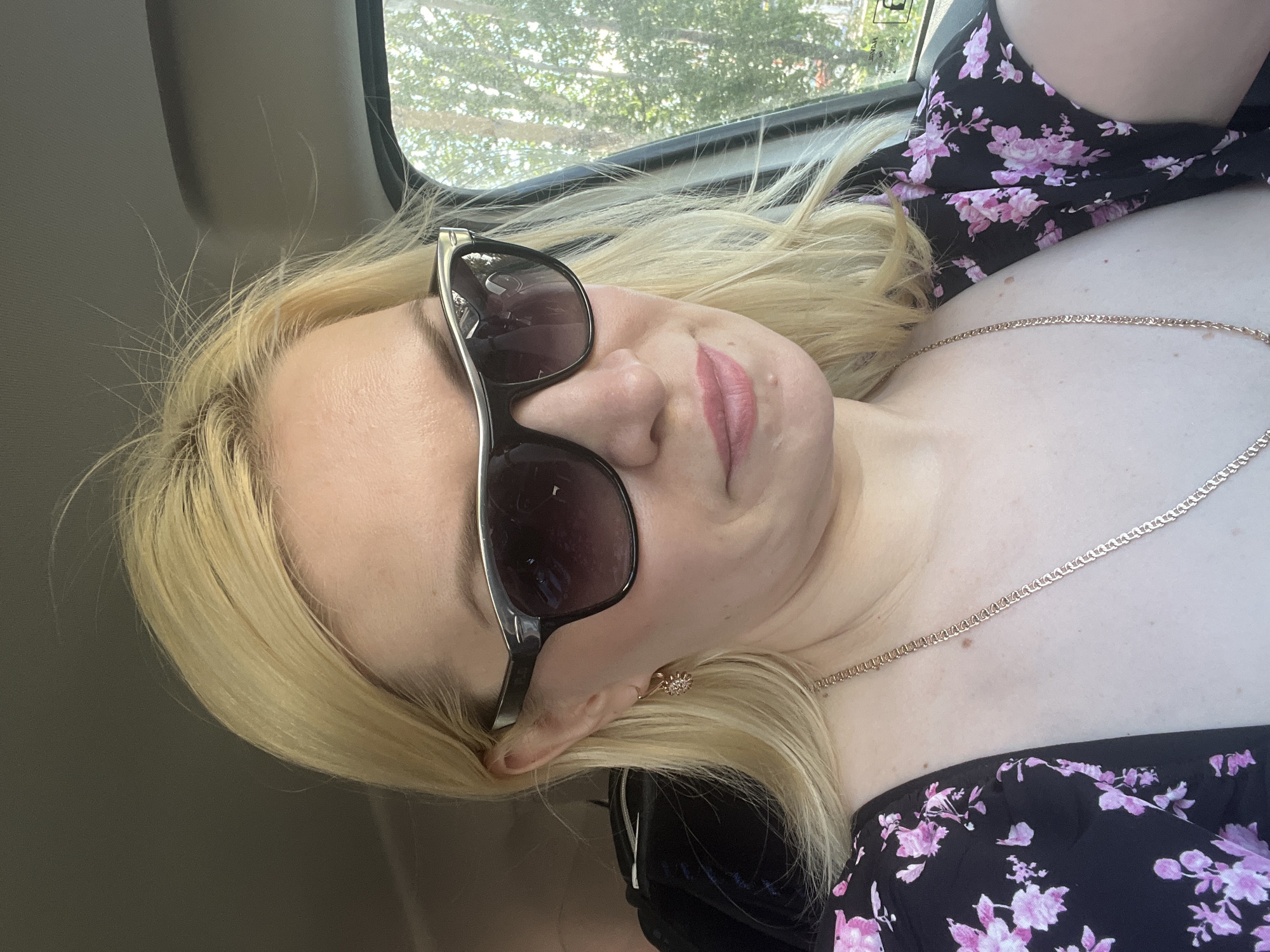 Quiet moment in a car, surrounded by Tyumen greenery