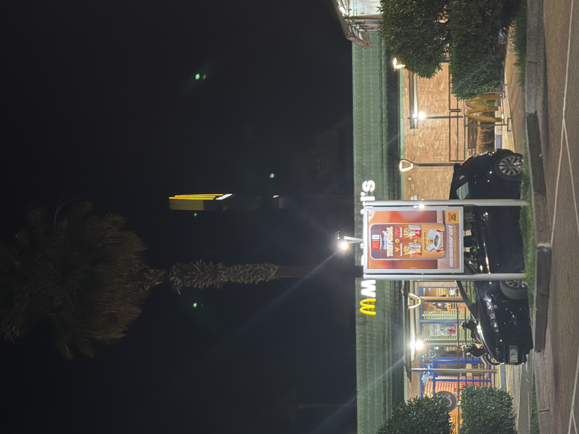 McDonald's restaurant observed operating at night in Meknes, Morocco