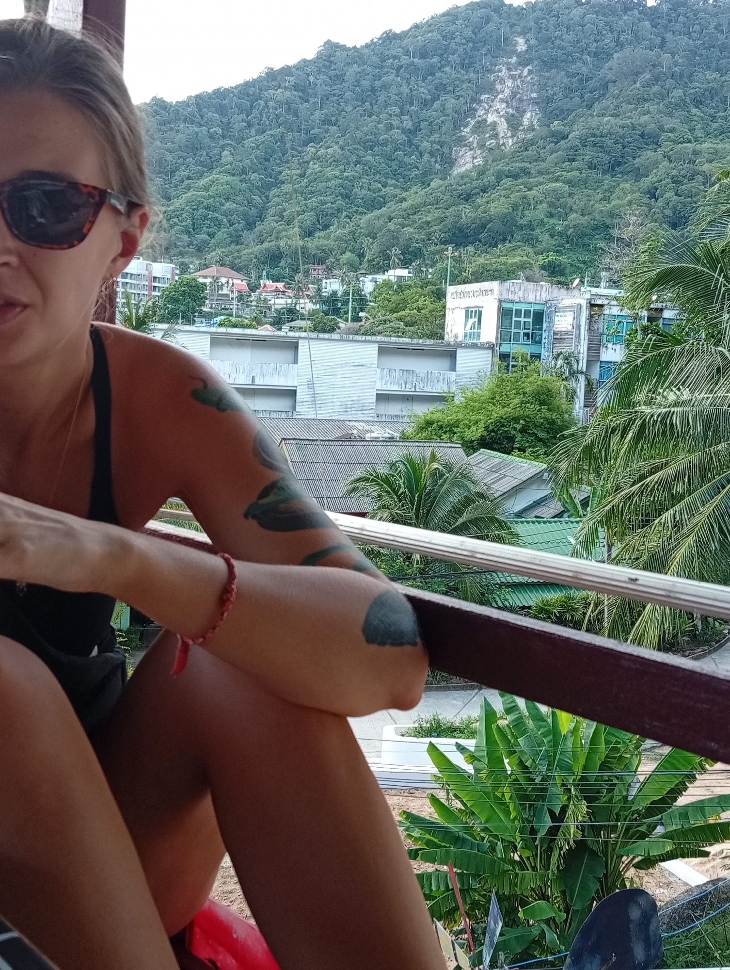 Lazy Karon morning: hillside views, food prep, and quiet moments