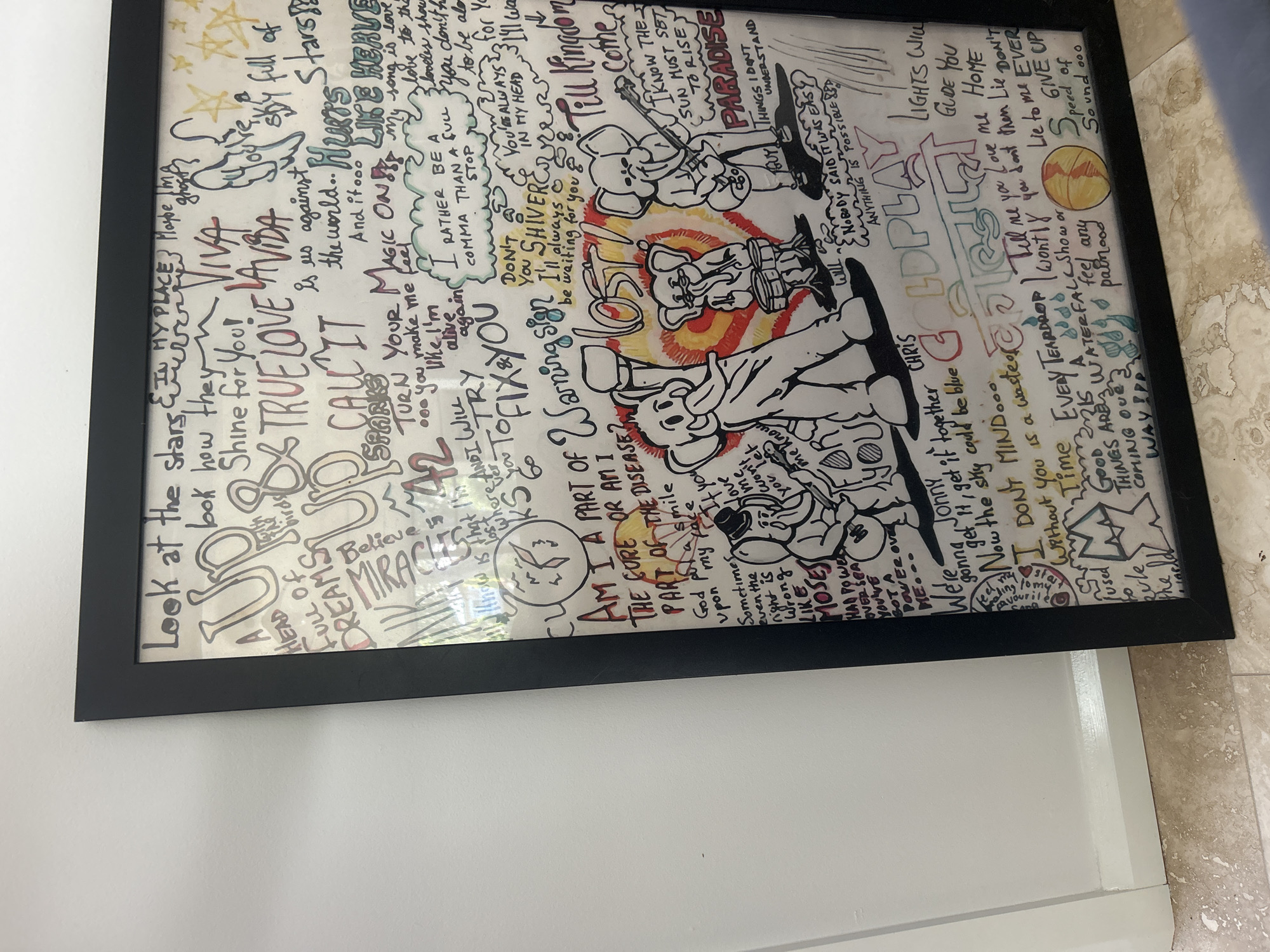 Framed artwork displayed against wall in Corrimal home
