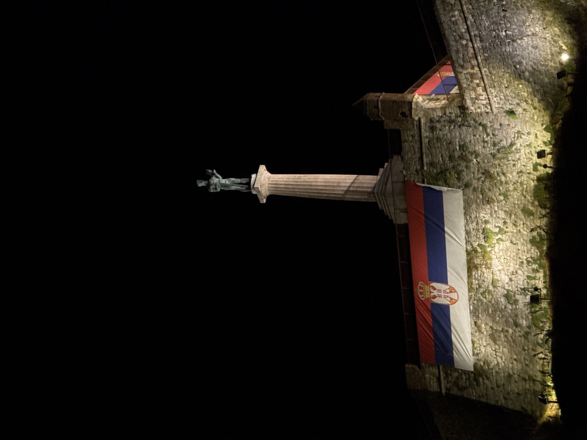 Evening scenes captured at Belgrade's historic Kalemegdan Fortress waterfront