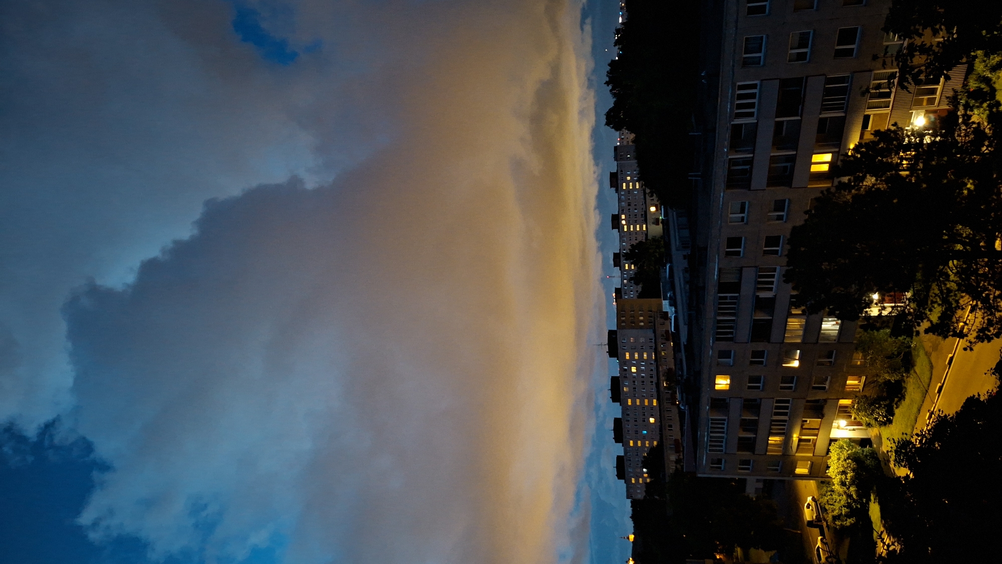 Tallinn at dusk: stormy skies over the city skyline