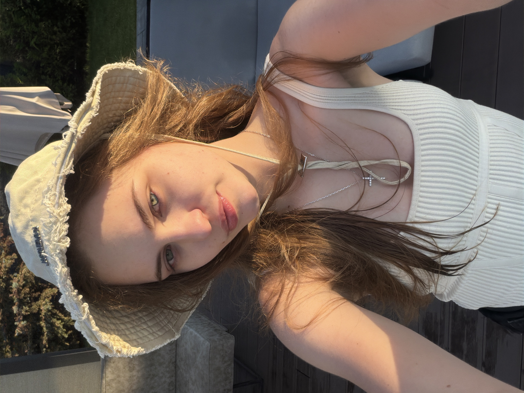 Lazy afternoon poolside selfie session in Slobozhanske, Ukraine