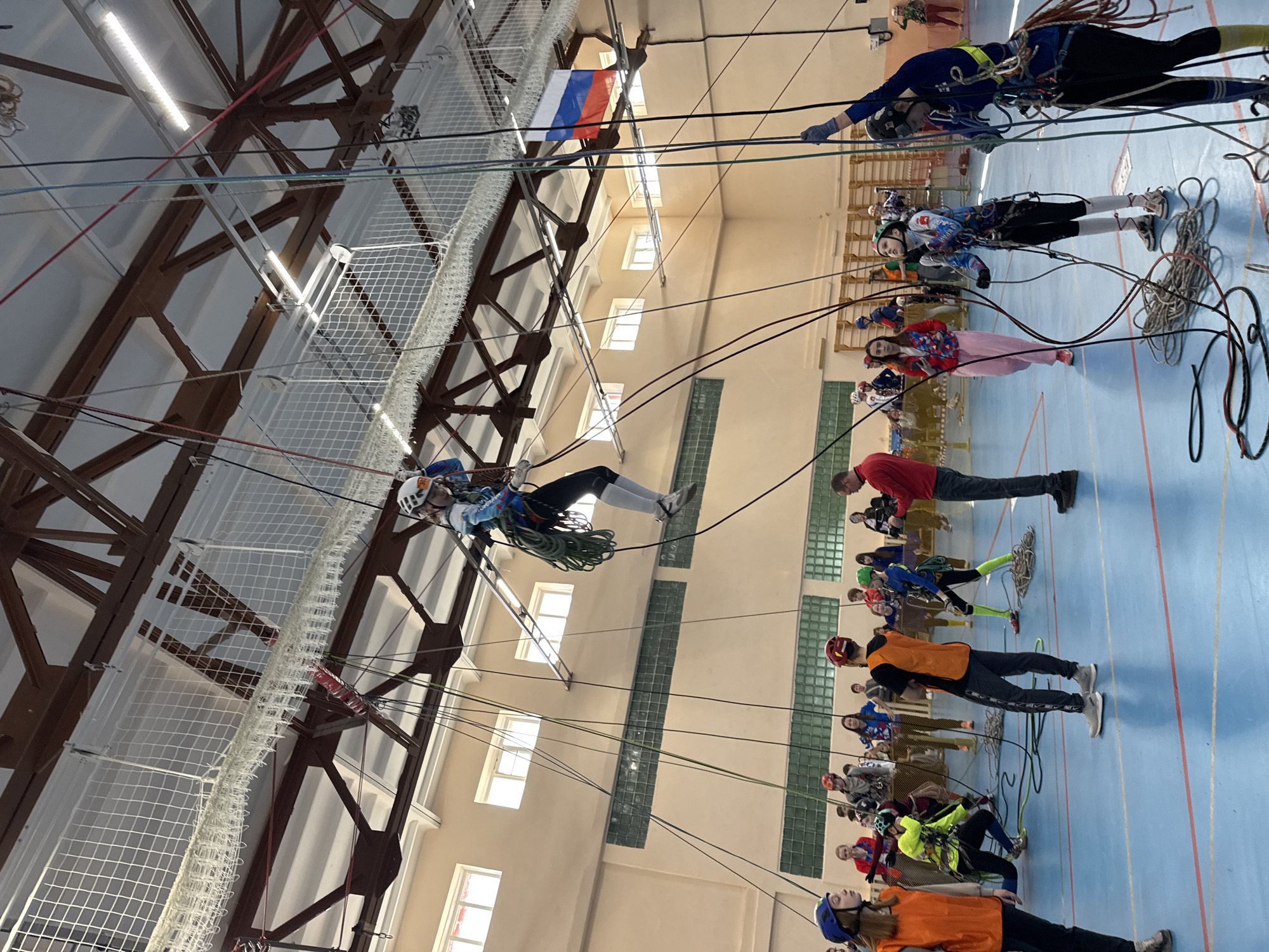 Indoor climbing competition held in Usolye gymnasium