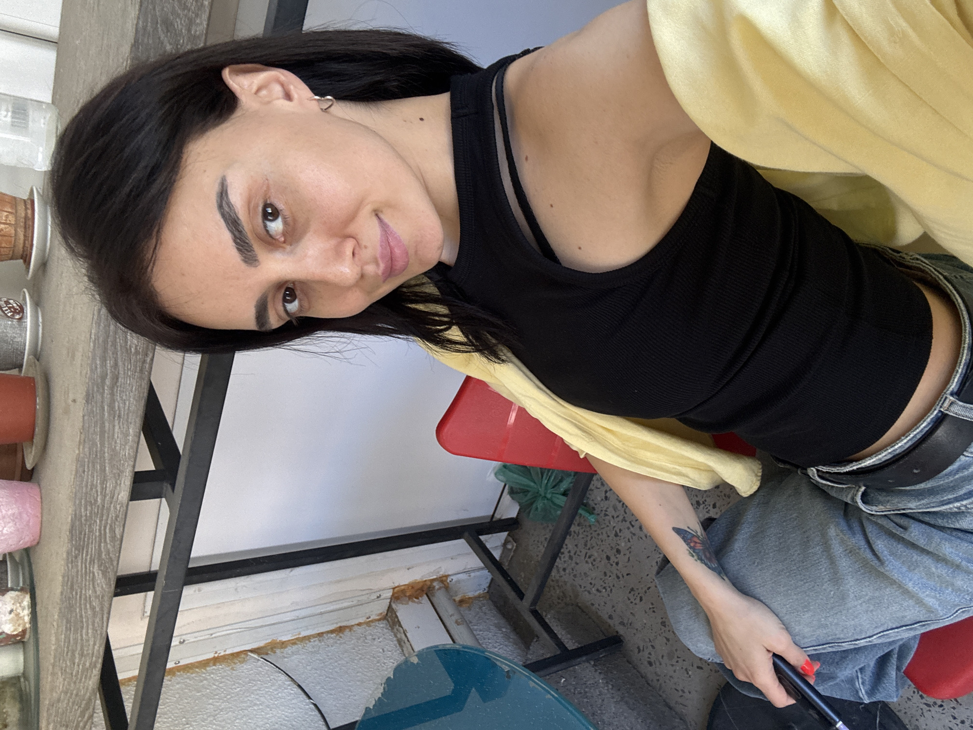 Morning selfie session documented across two hours in Tbilisi
