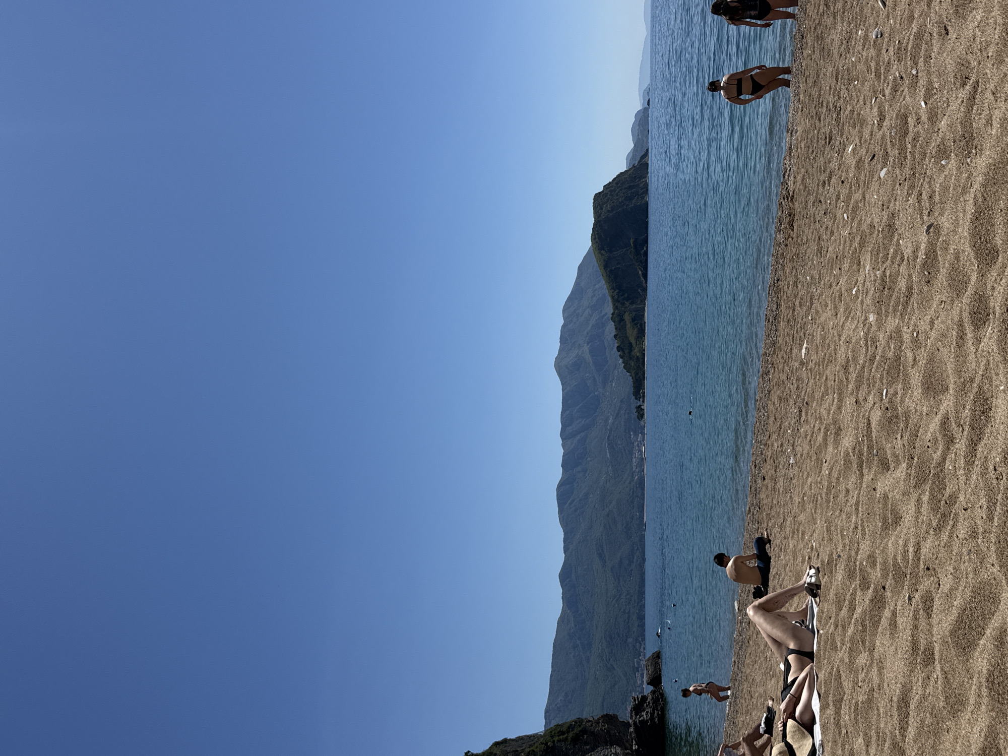 Morning beach scenes captured in Budva, Montenegro