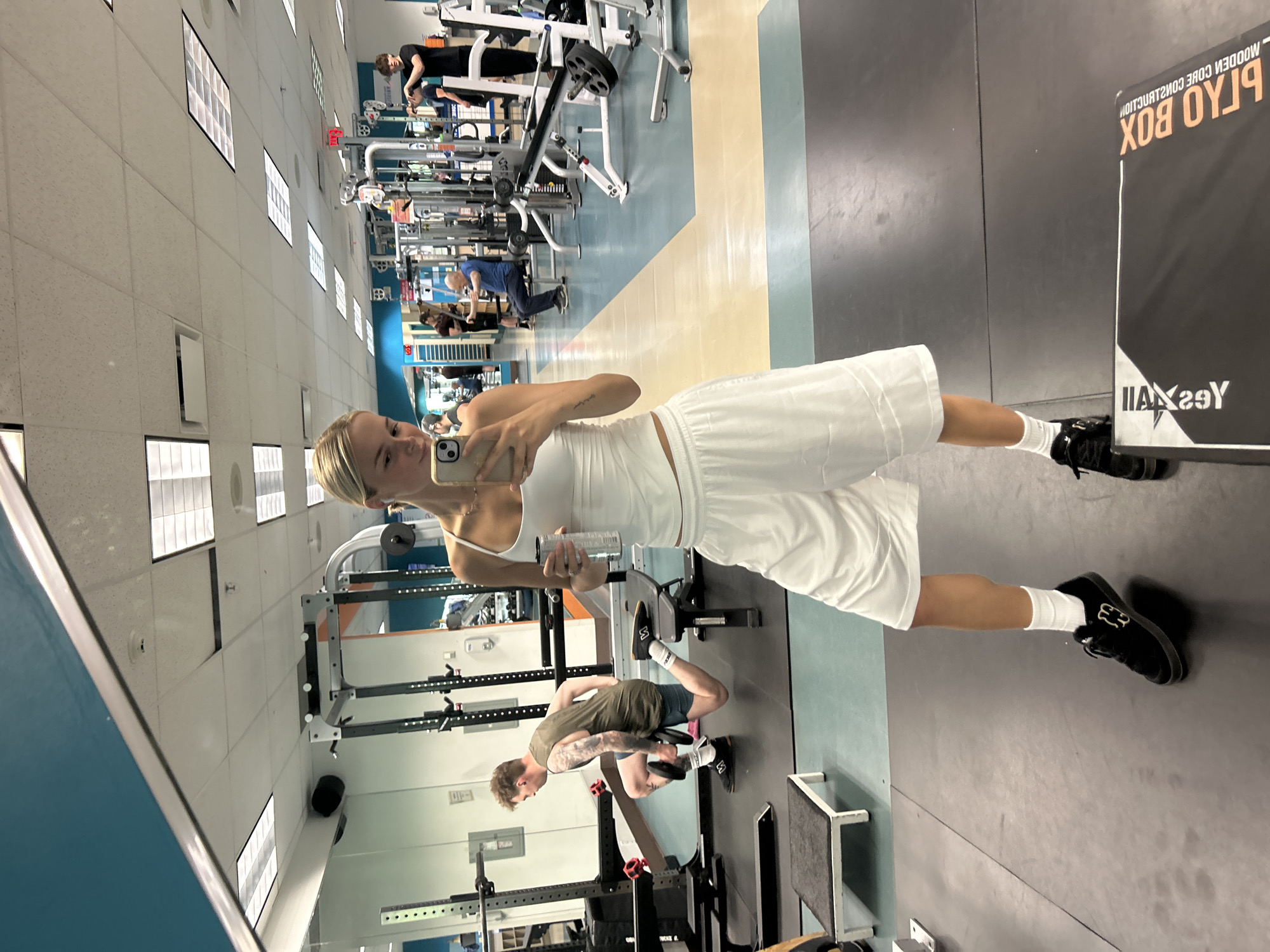 Gym selfie session in Whistler, multiple angles