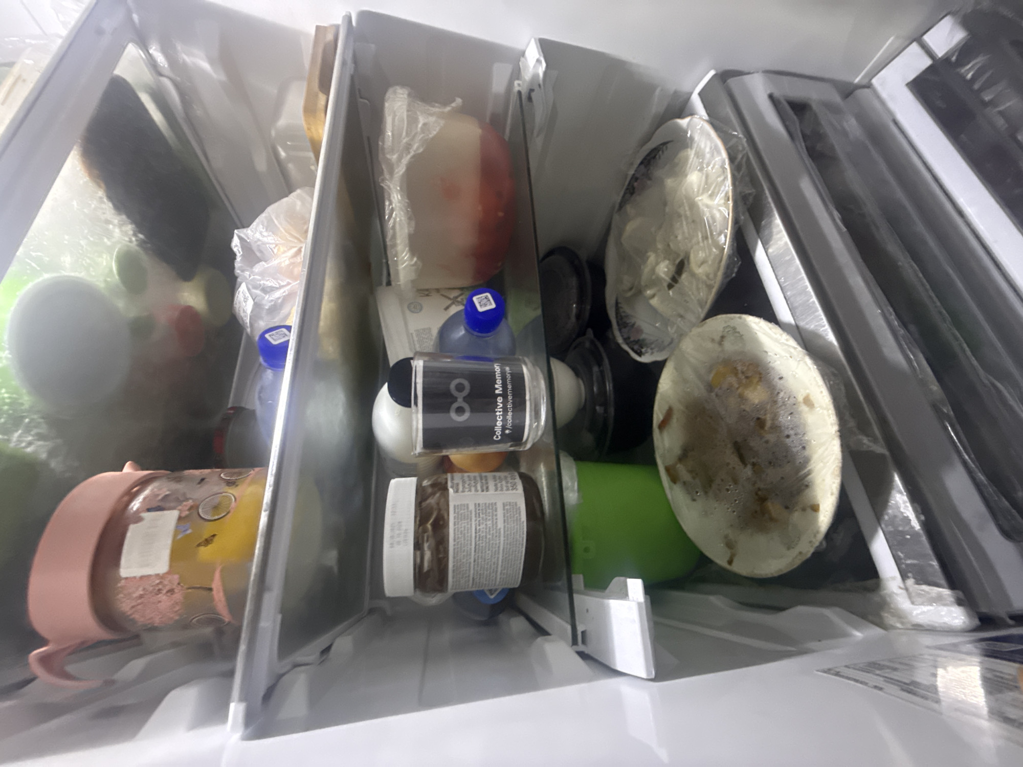 Tashkent fridge stocked with Nutella, ssamjang, and assorted condiments