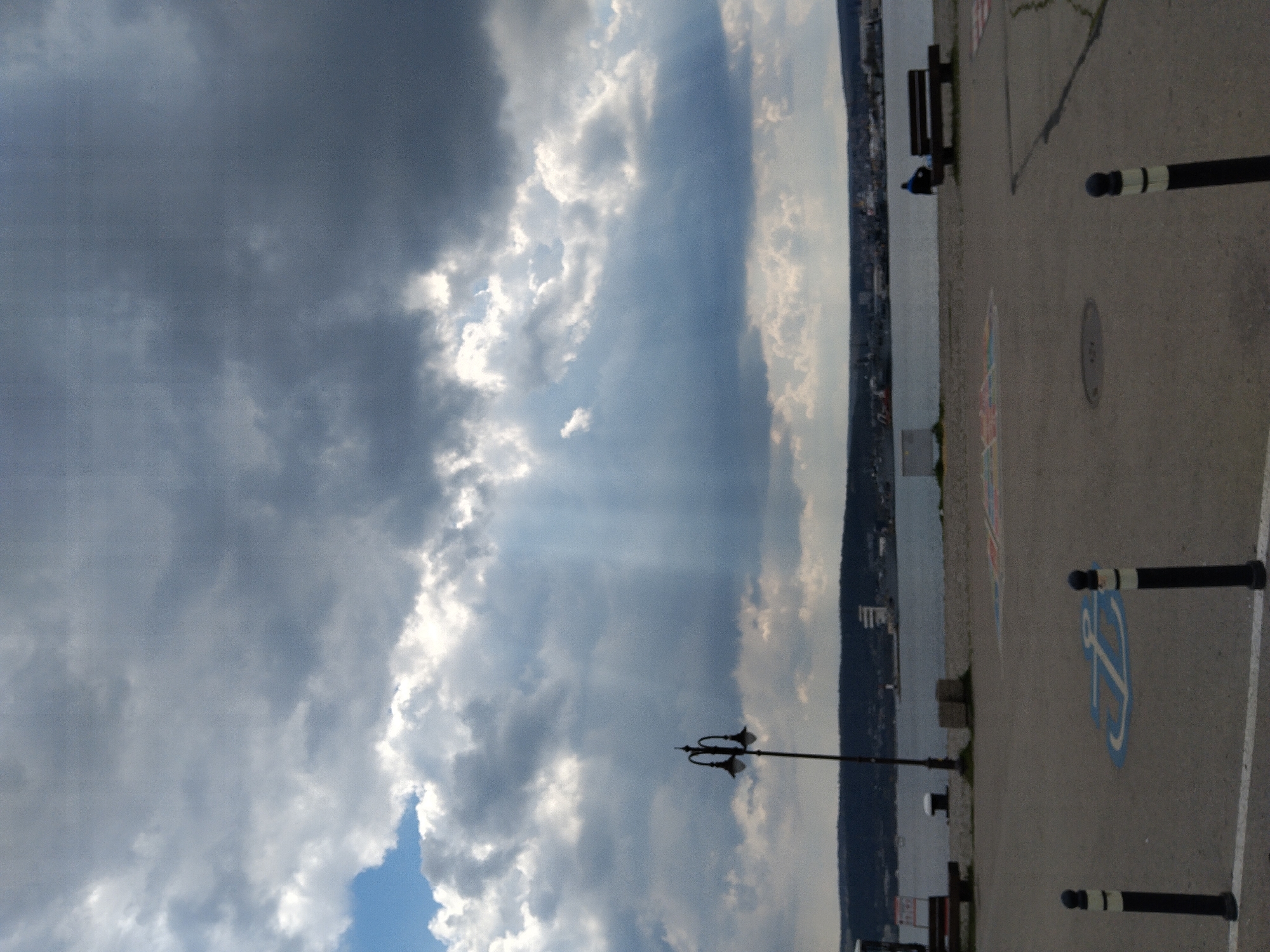 Dramatic skies and dessert captured along Varna waterfront promenade