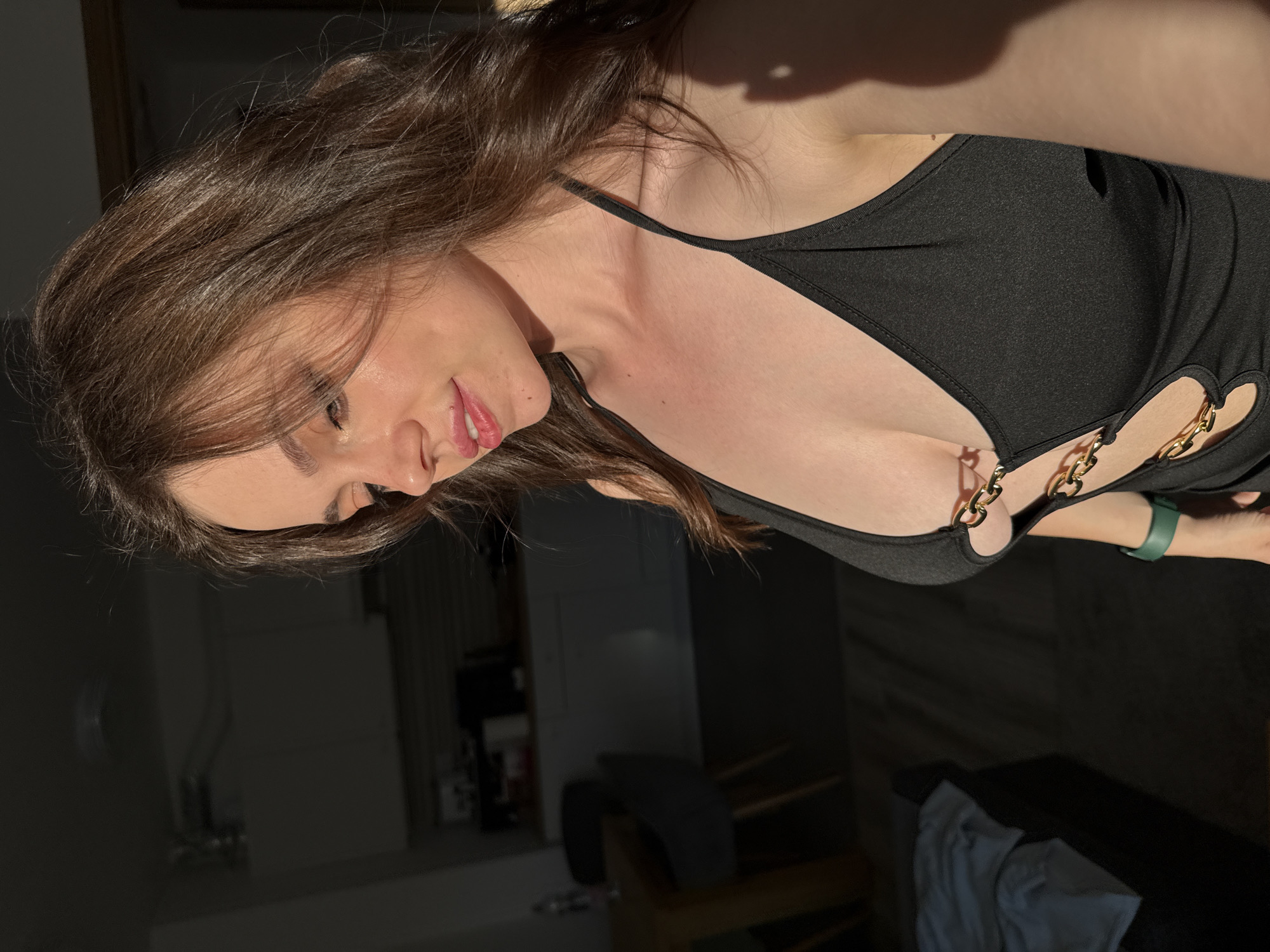 Woman takes multiple bedroom selfies in Balatonlelle, Hungary