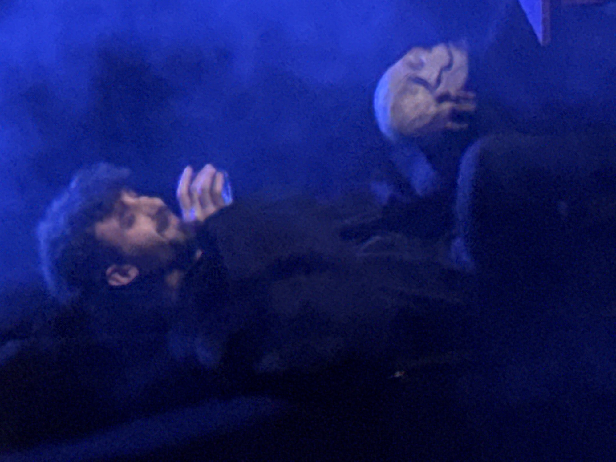 Theatrical performance staged in Gyumri, Armenia with dramatic lighting