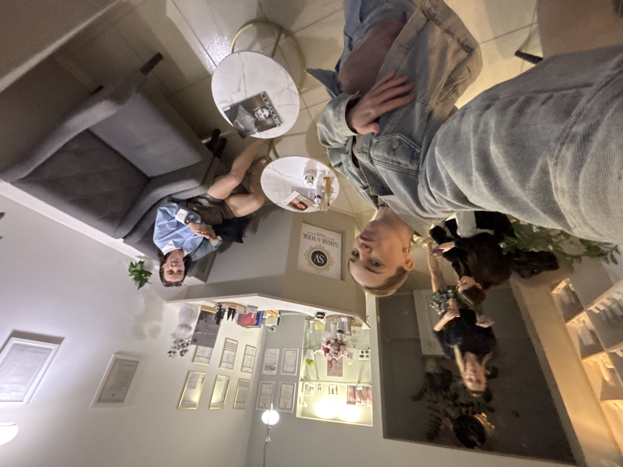 Women share sushi and salon visit in Murino park