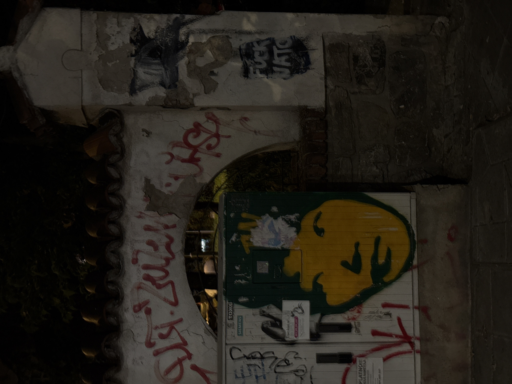 Nighttime street walk documented through central Belgrade, Serbia