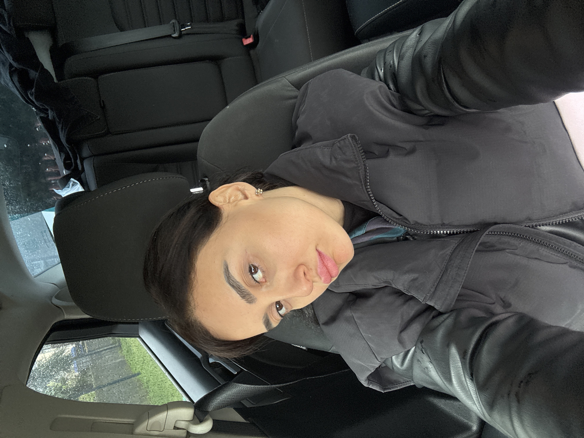 Woman observed in driver's seat in Bolokiani, Georgia