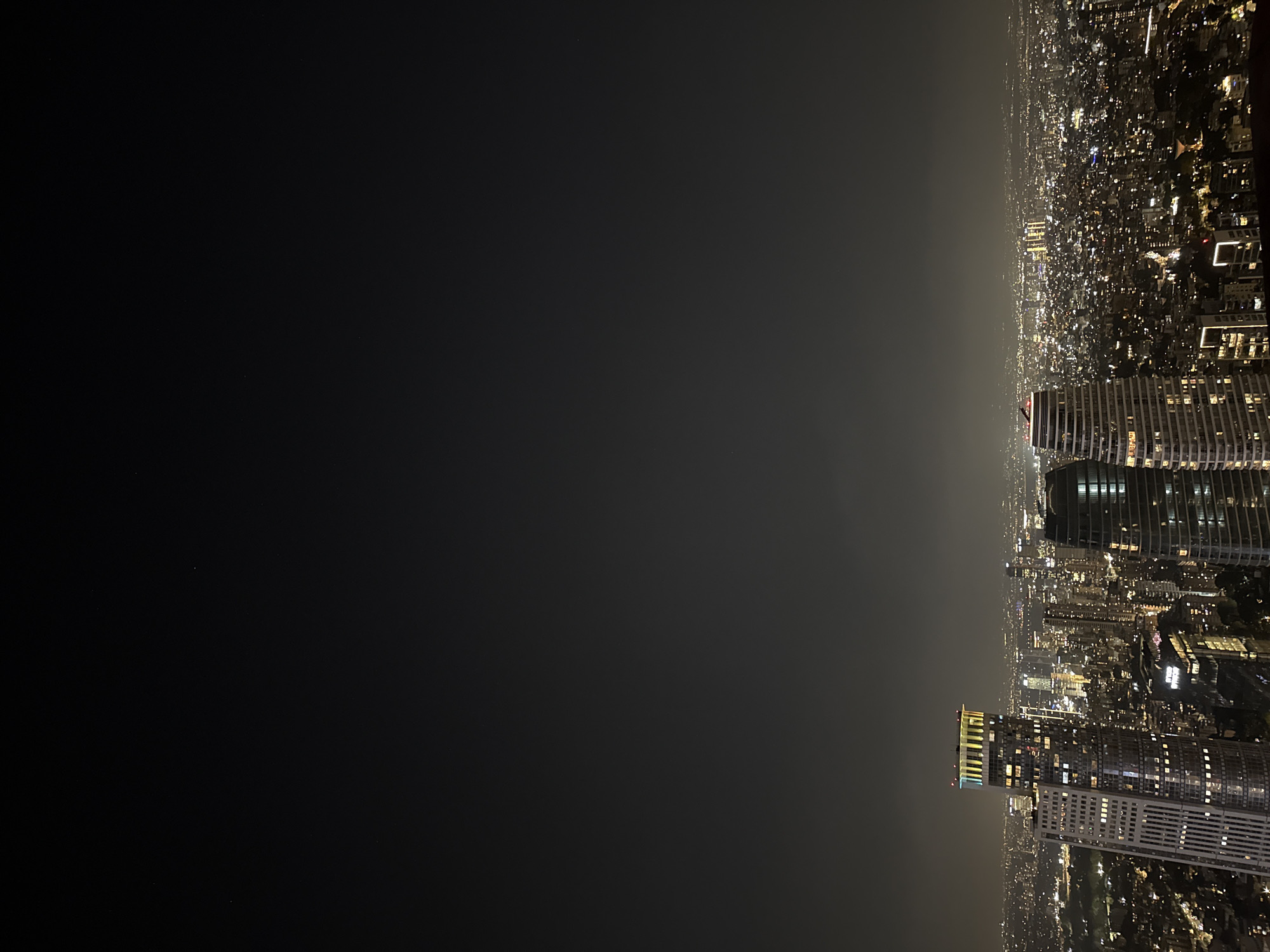 Tel Aviv skyline glows at night, Azrieli Center front and center