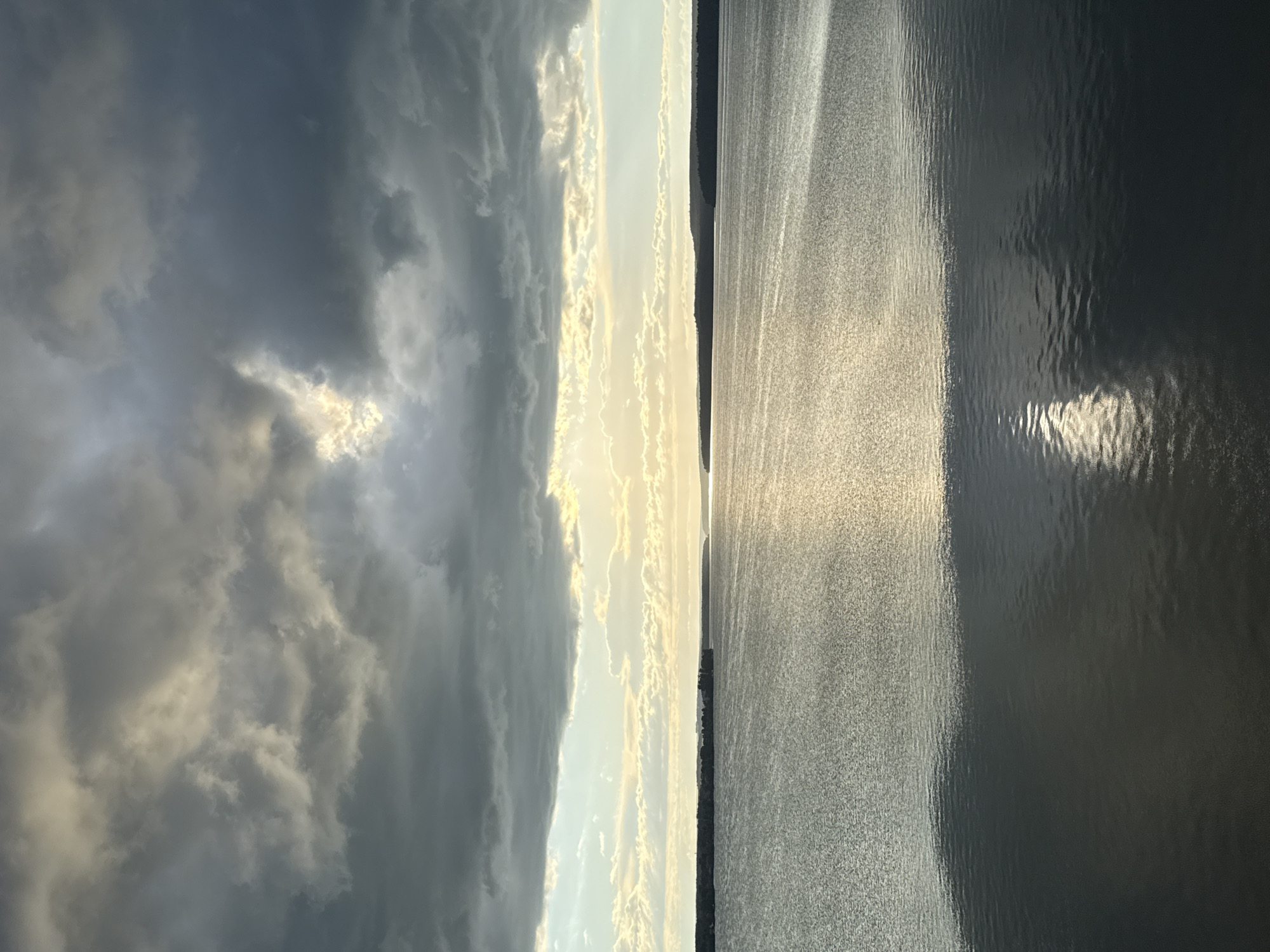Votkinsk reservoir under a brooding summer sky