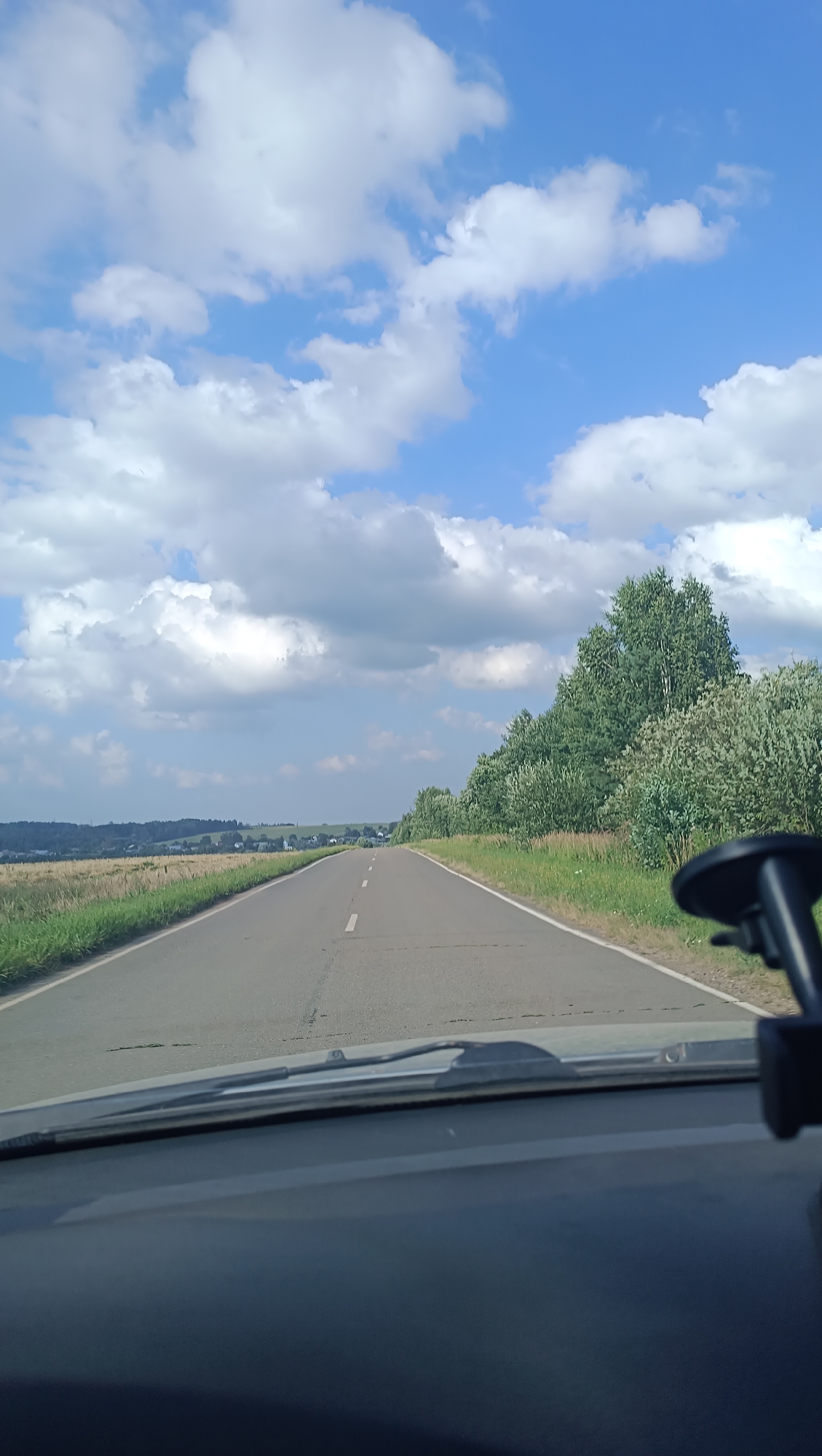 Summer afternoon exploring rural roads and meadows near Karsha, Russia