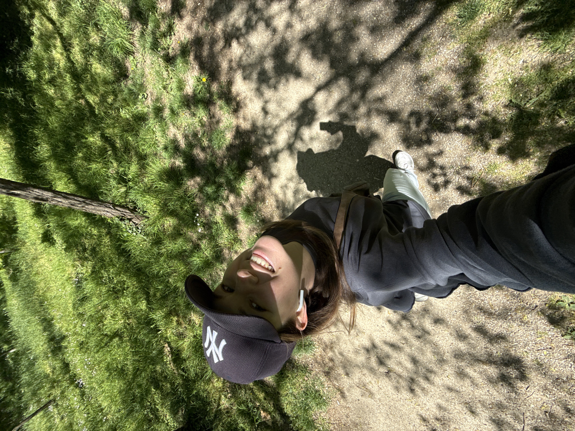 Woman enjoys quiet morning in Belgrade park