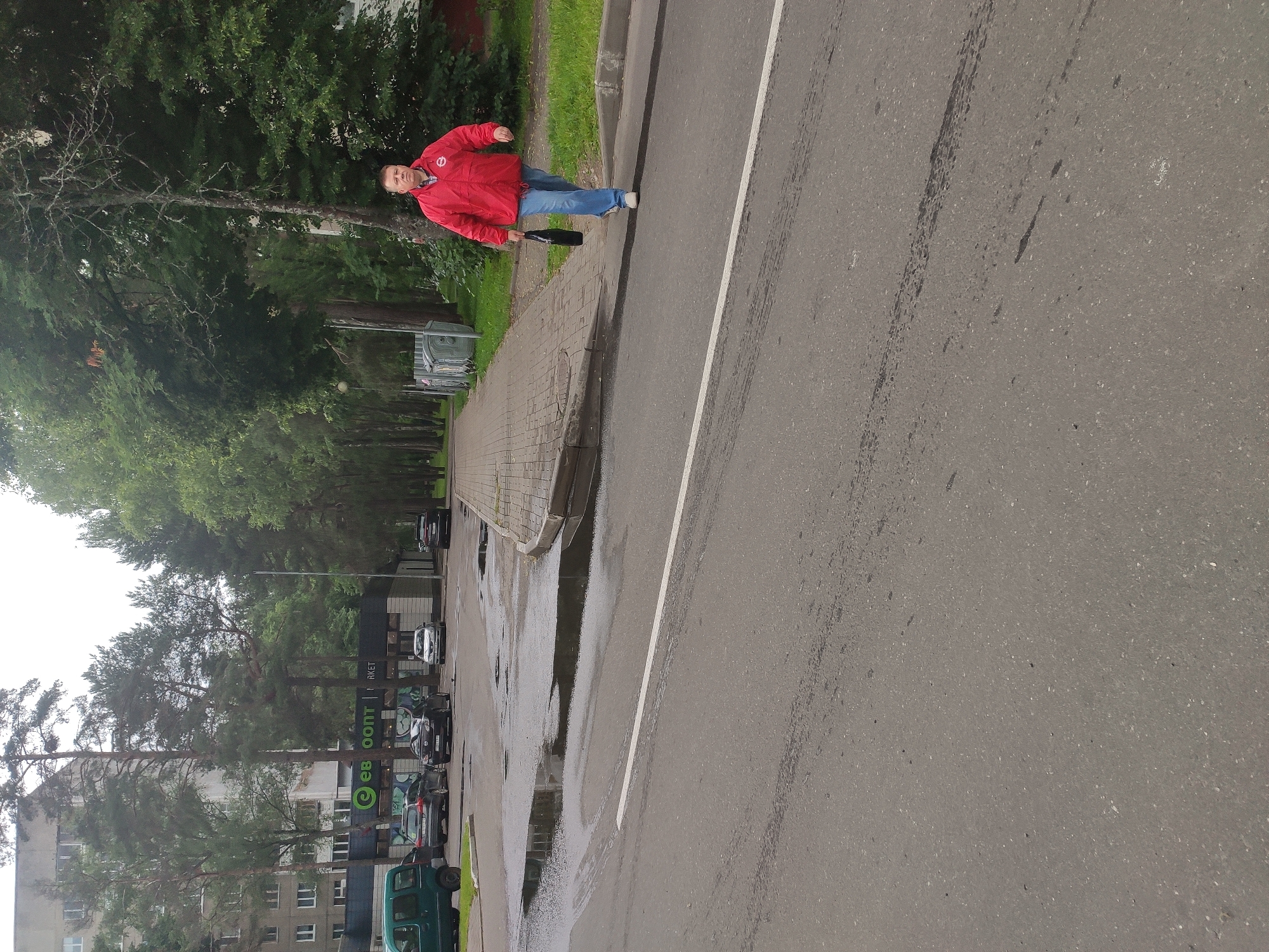 Morning street life and errands in Navapolatsk, Belarus