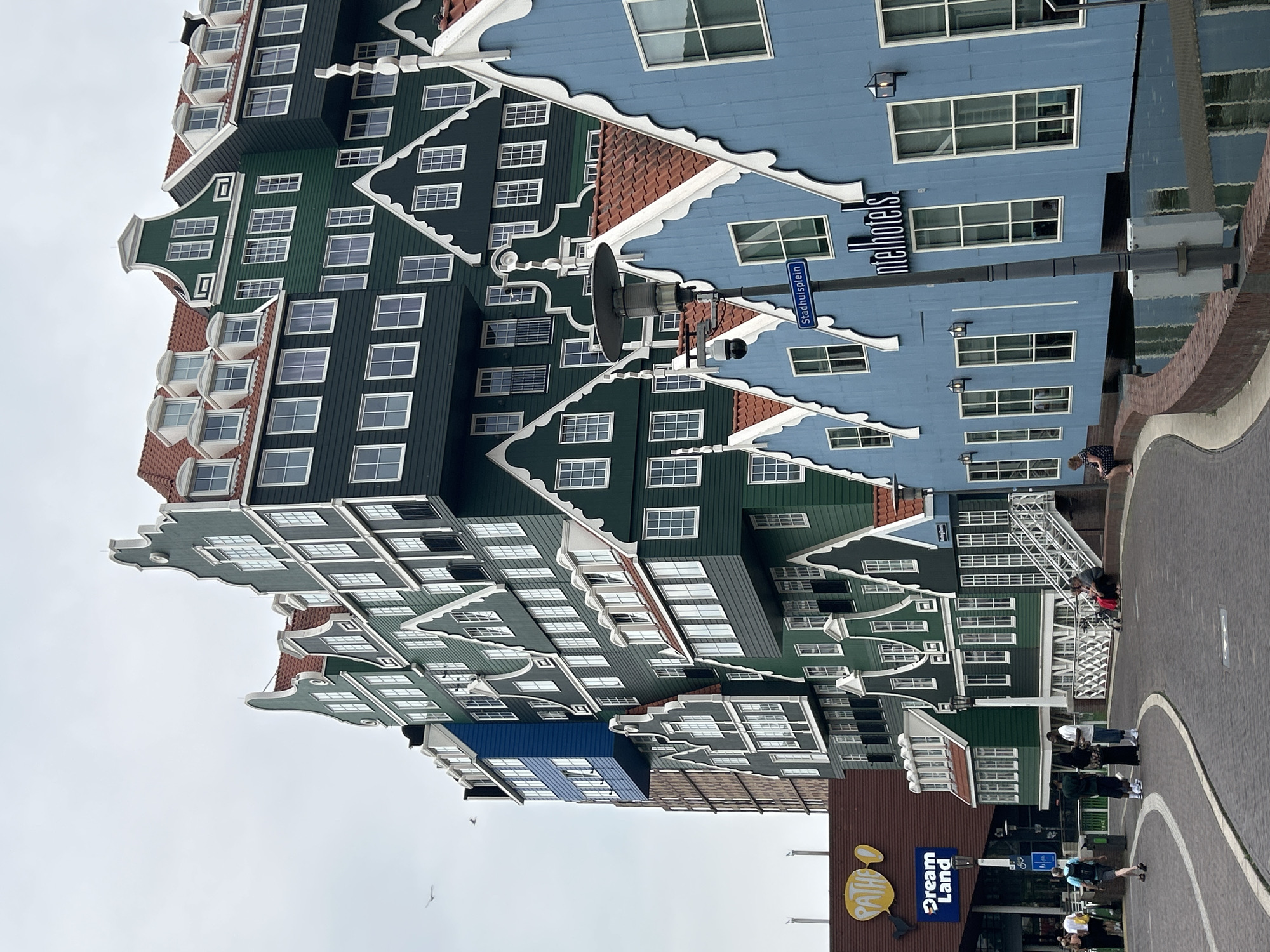 Zaandam architecture and summer blooms, street level