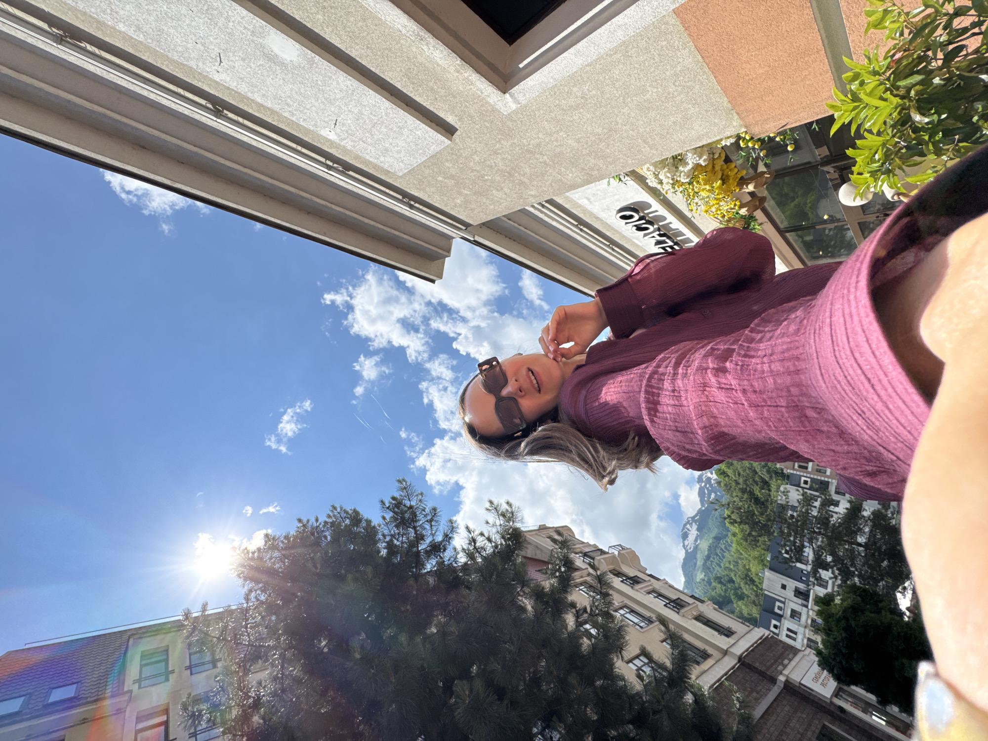 Morning stroll through Estosadok's mountain resort village