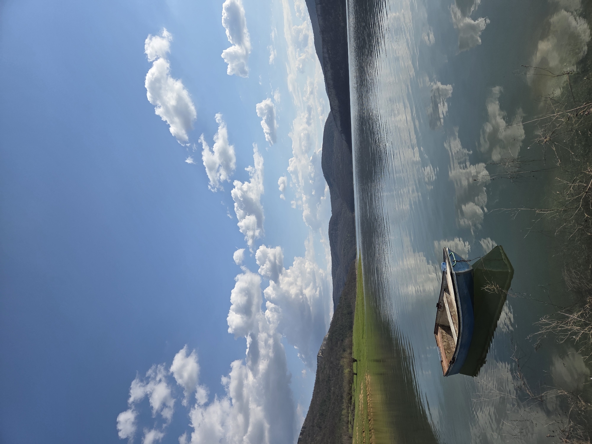 Peaceful boat scene documented at Bulgarian lake