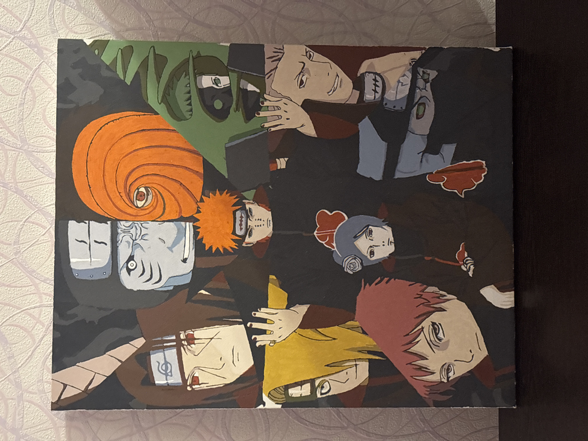 Fan creates Naruto anime character painting in Perm, Russia