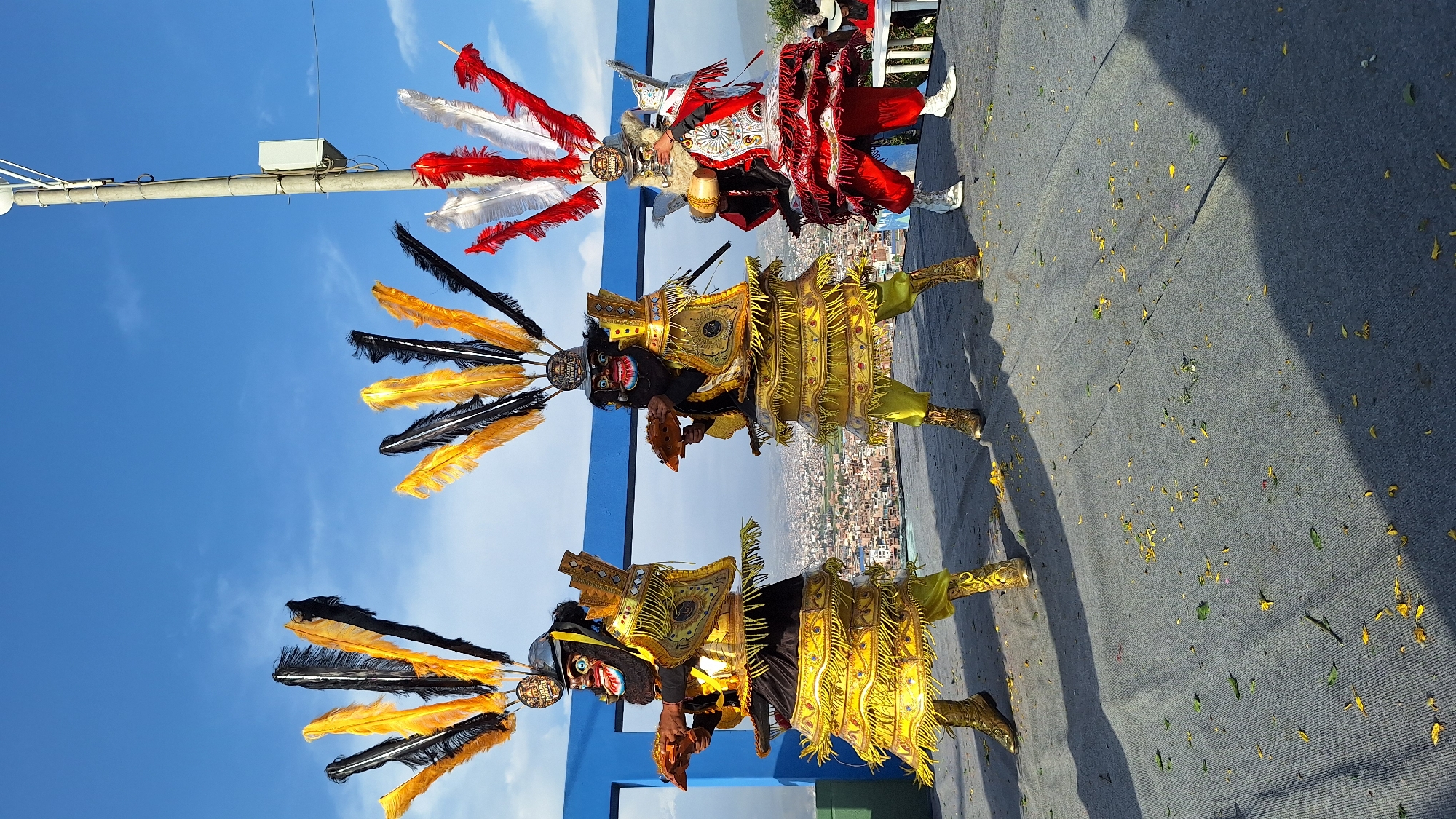 Young girl performs dance on stage in Peru