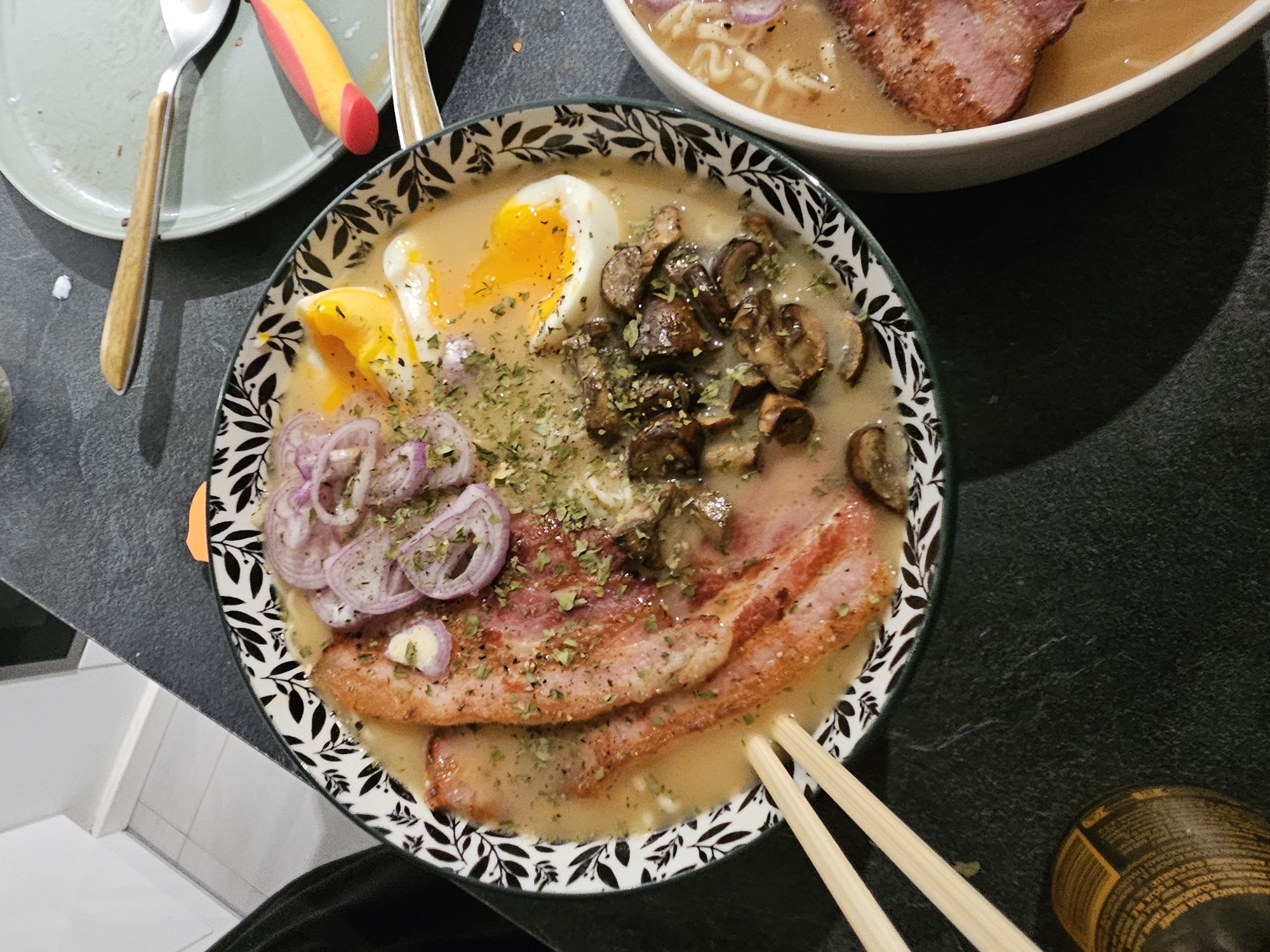 Ramen dinner documented in Pantin, France