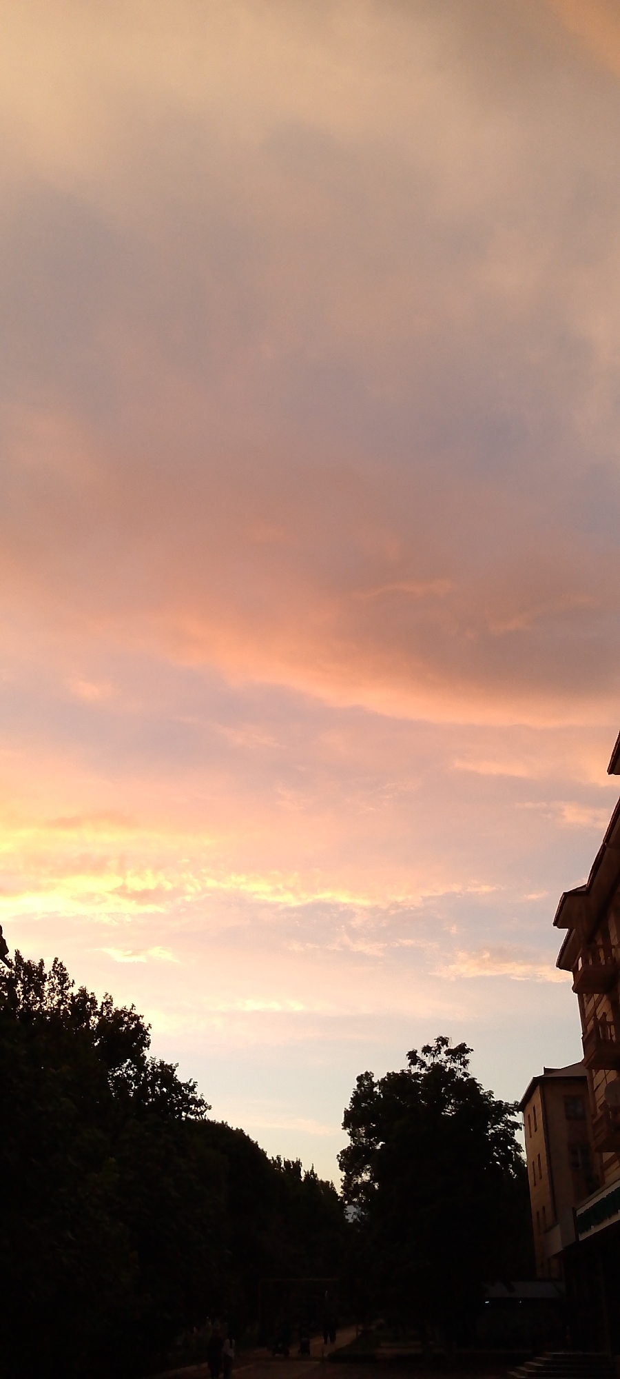 Soft sunset colors over Angren, Uzbekistan