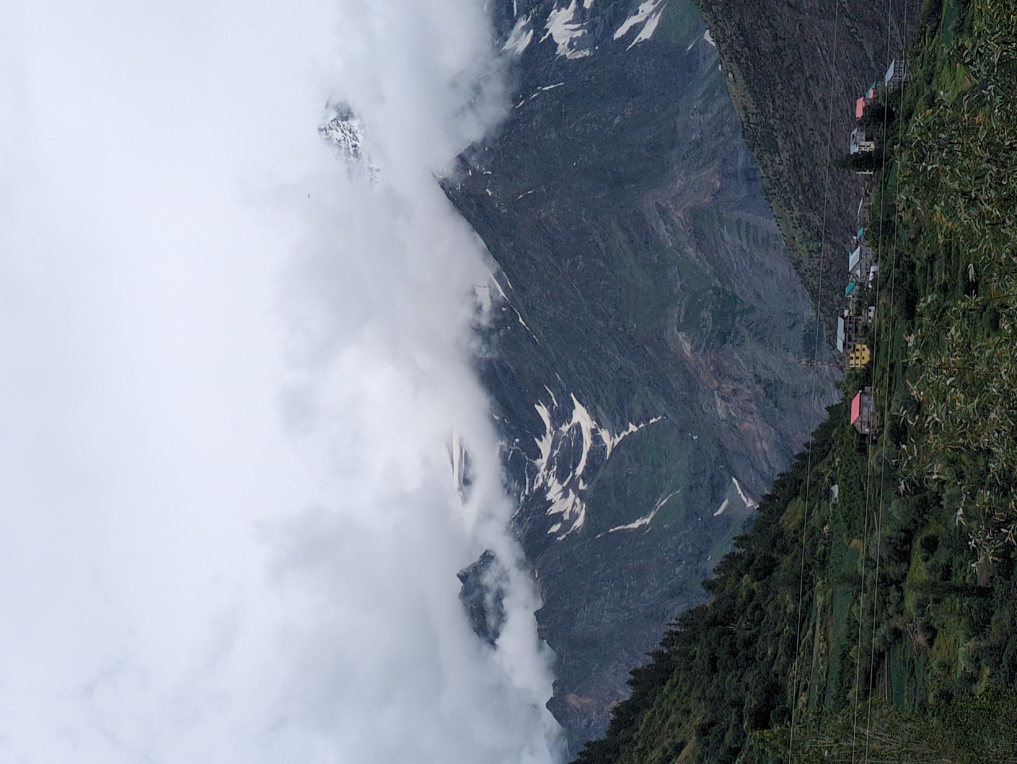 Overcast morning in Keylang, a Himalayan town going about its day