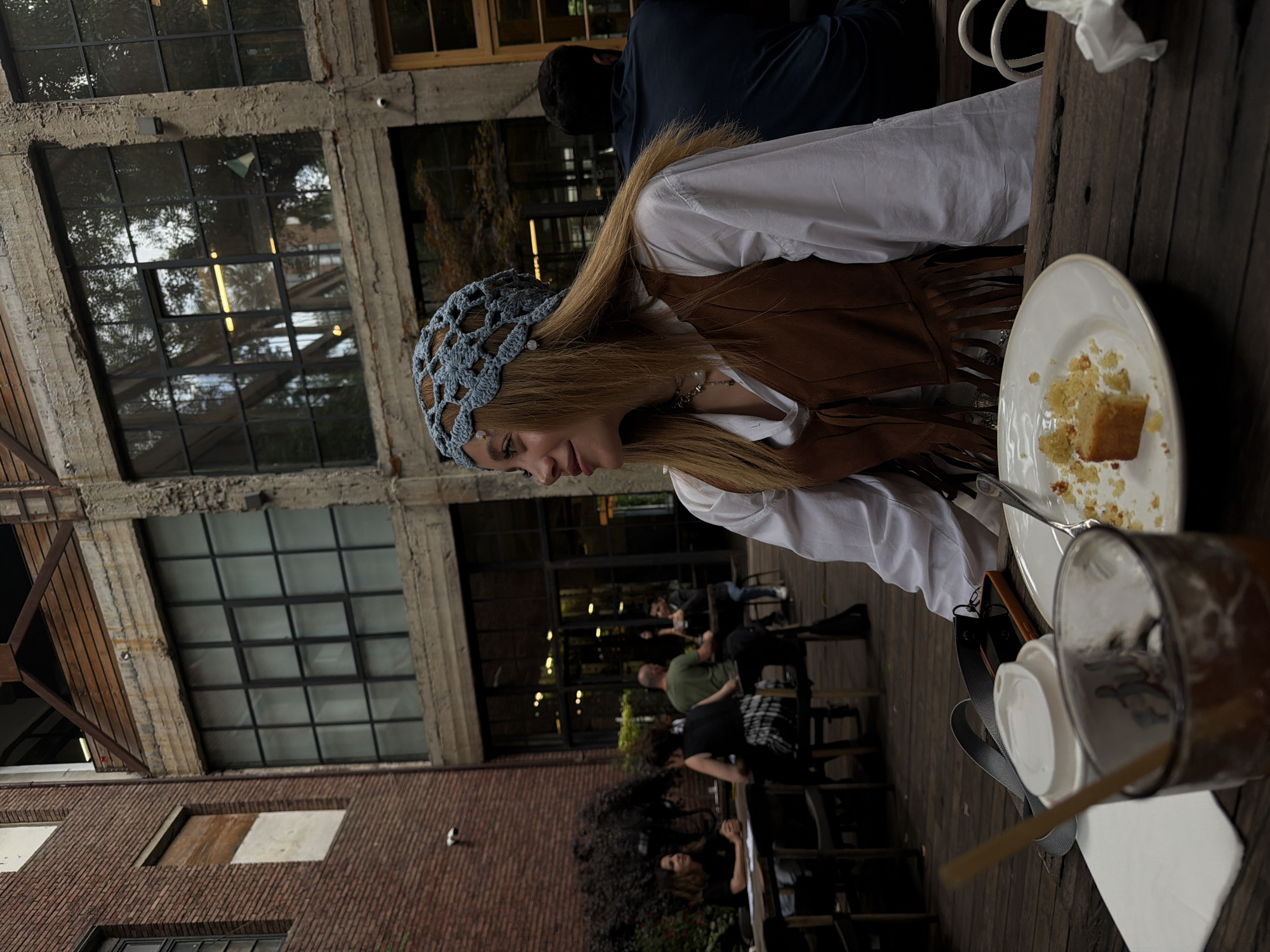 Cafe scenes captured in Tbilisi's Vera district